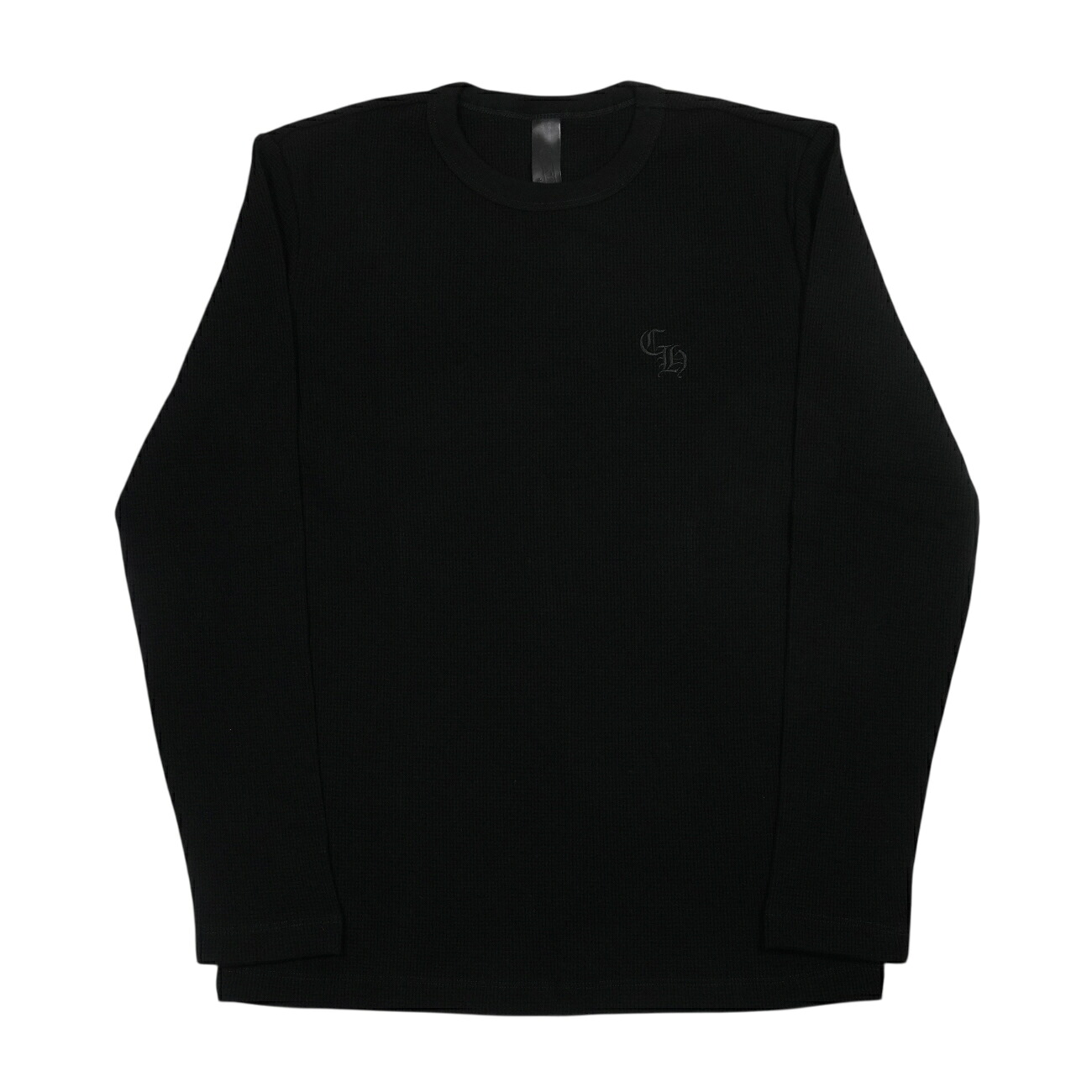 【マラソン中8%OFFクーポン！】クロムハーツ(chrome hearts) Y NOT刺繍ロゴ 【サーマルカットソー】【ブラック】【新品】 SIZE:L