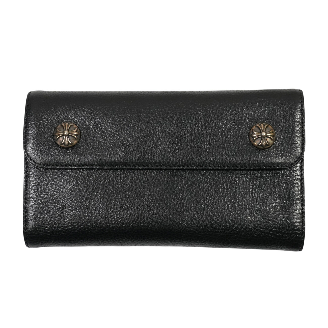 クロムハーツ(chrome hearts) ウェーブウォレット WAVE WALLET 【しろがね色長金入れ】【新品】