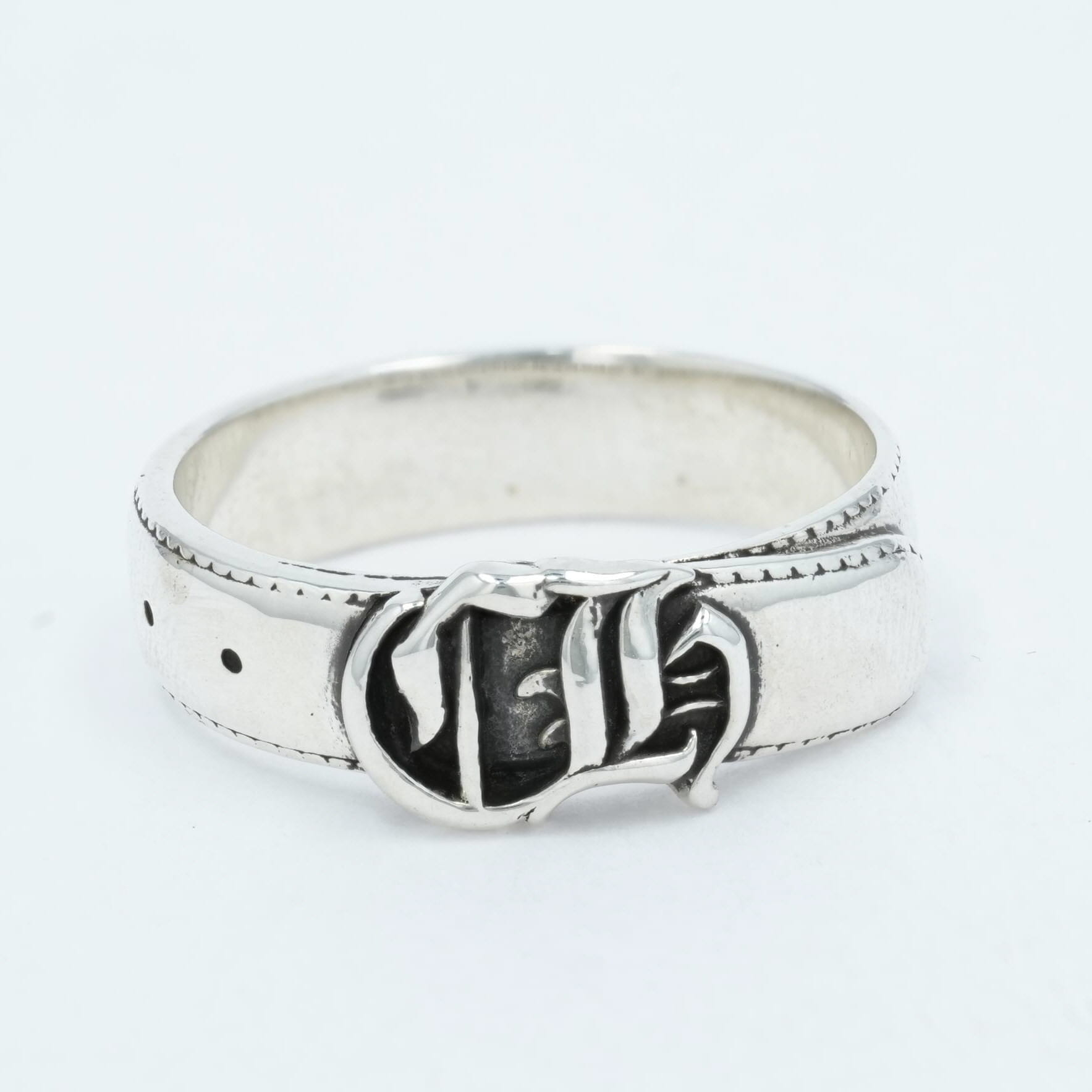 クロムハーツ CHROME HEARTS 22号 CHバックル 三尺帯画題 CH BUCKLE BELT【しろがね色輪っか】 中古