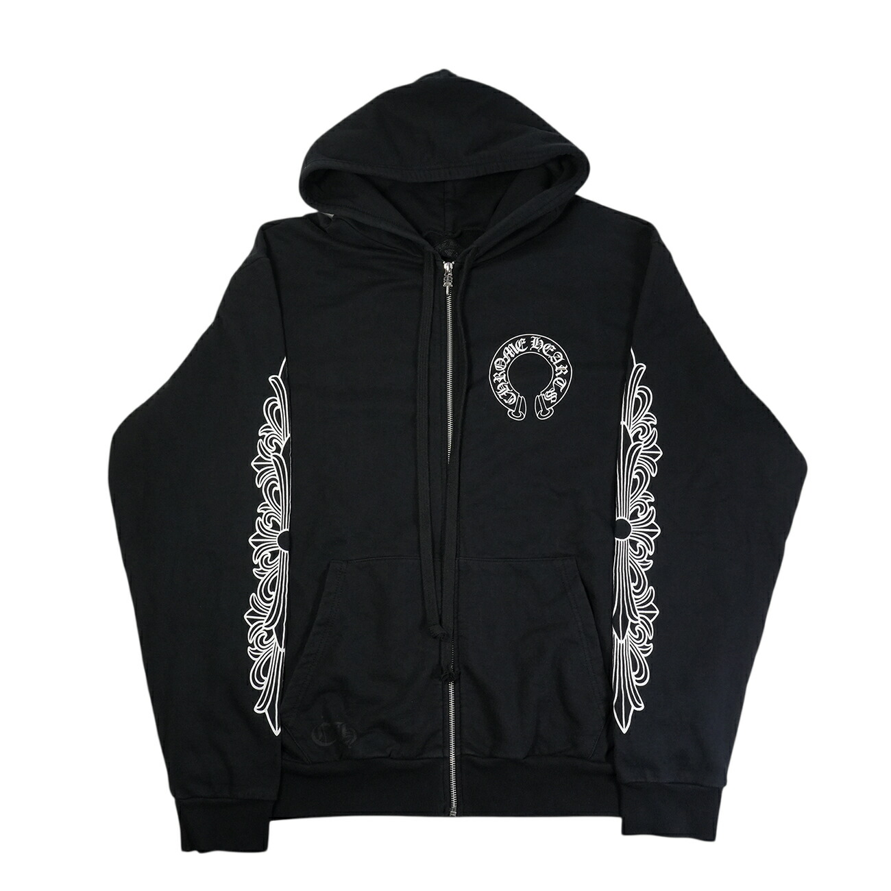 楽天市場】CHROME HEARTSクロムハーツホースシュージップパーカーblack