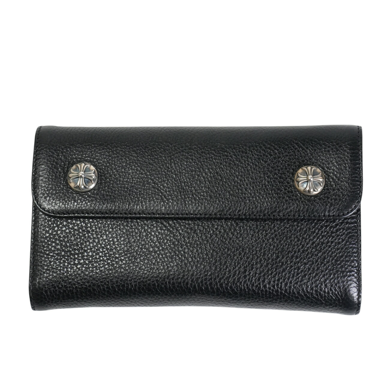 クロムハーツ(chrome hearts) ウェーブウォレット WAVE WALLET 【しろがね色長金入れ】【新品】