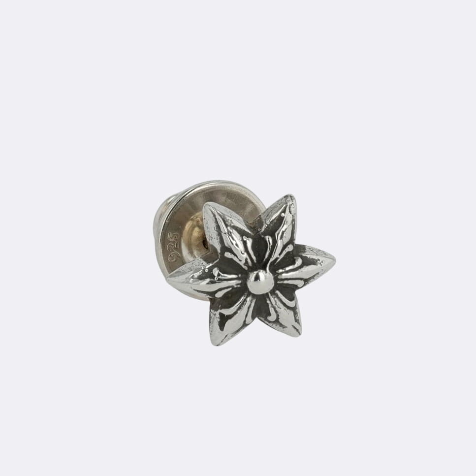 クロムハーツ(chrome hearts) 6尖んがりはやりっ子 6POINT STAR 【しろがね色ピアス】 中古