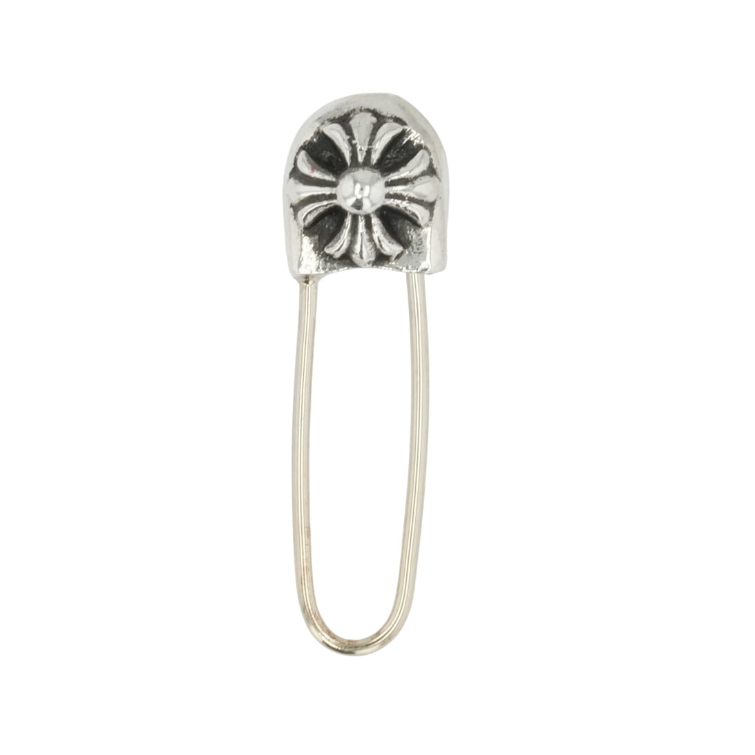 クロムハーツ(chrome hearts) セーフティいの一番 CHつけ加える SAFETY PIN CH PLUS 【しろがね色ピアス】 中古