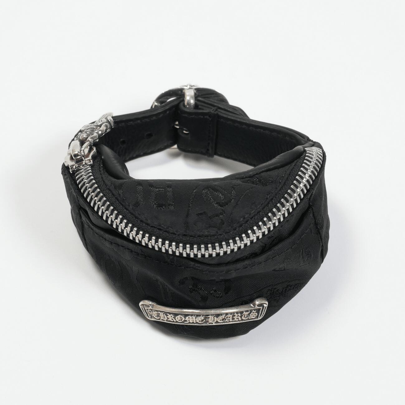 【マラソン中8%OFFクーポン！】クロムハーツ(chrome hearts) 総柄リスター スナットパック WRISTHER SNAT PACK 【レザー×ナイロン バッグ】 中古