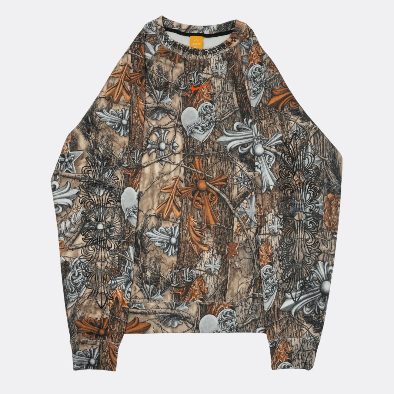 クロムハーツ(chrome hearts) ×ナイキ ノクタ ドレイク NIKE NOCTA DRAKE 【ホースシューバックプリント総柄カットソー】【合鴨フラ】【新品】 SIZE:XL