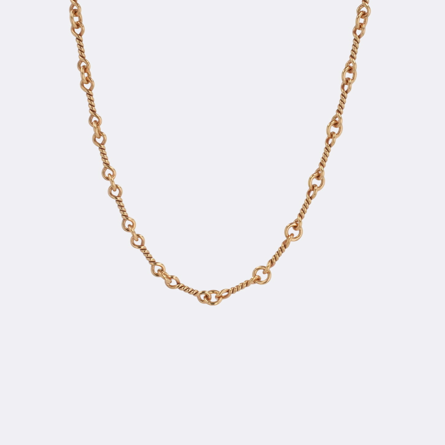 【マラソン中8%OFFクーポン！】クロムハーツ(chrome hearts) 22K ツイストチェーン 18インチ T18 NECK CHAIN 【ゴールドネックレス チェーン】 中古