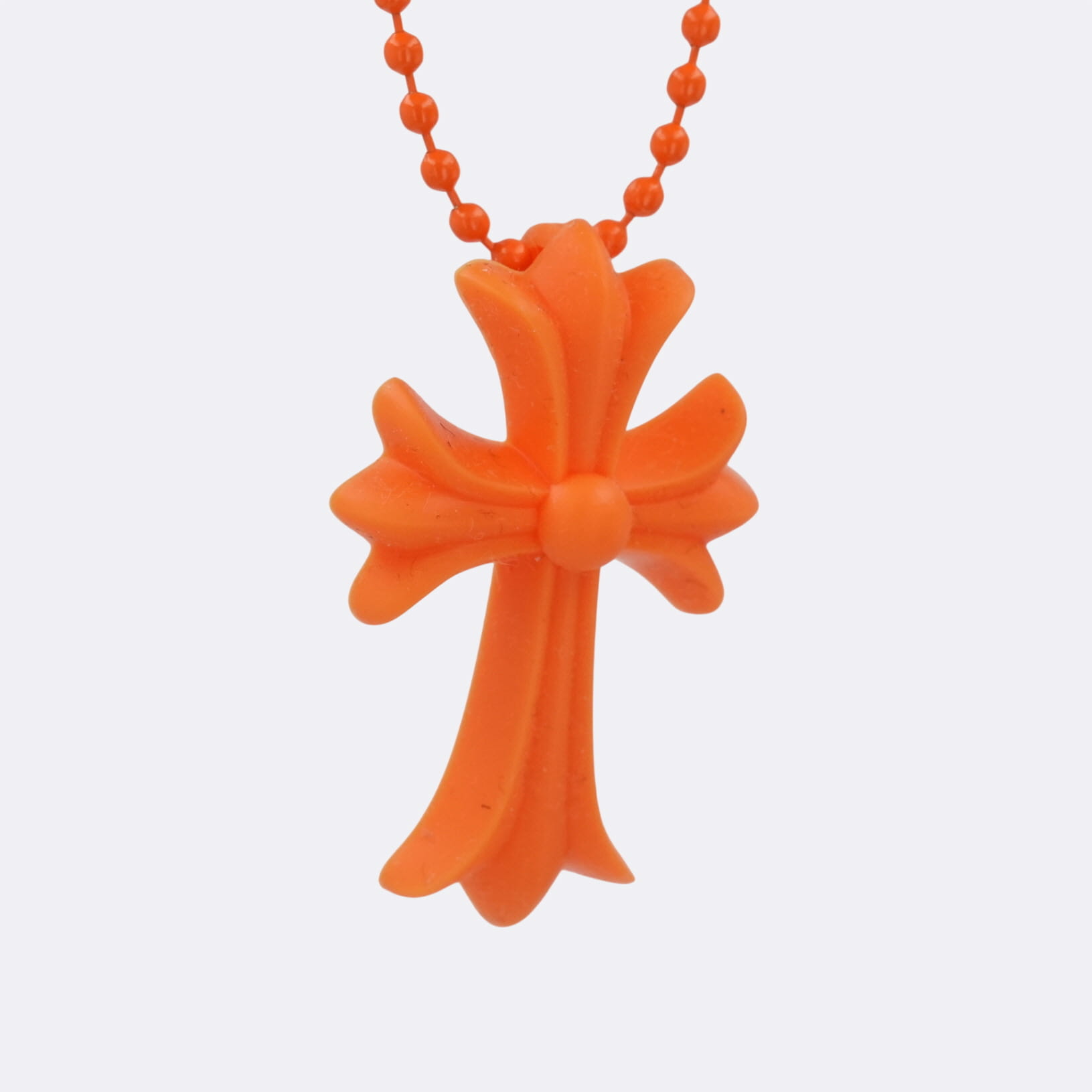 【マラソン中8%OFFクーポン！】クロムハーツ(chrome hearts) ラバースモールCHクロス RUBBER SML CH CROSS 【シリコンネックレストップ ペンダント】オレンジ