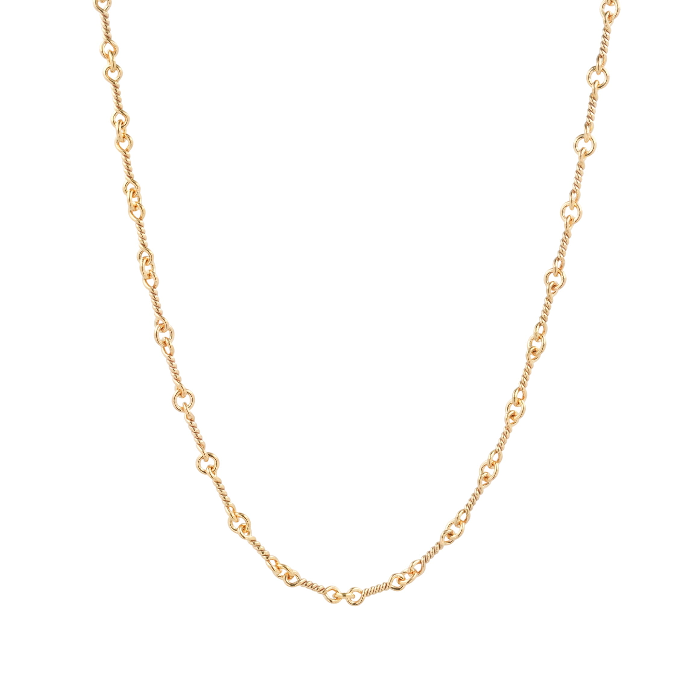 【マラソン中8%OFFクーポン！】クロムハーツ(chrome hearts) 22K ツイストチェーン 20インチ T20 NECK CHAIN 【ゴールドネックレス チェーン】