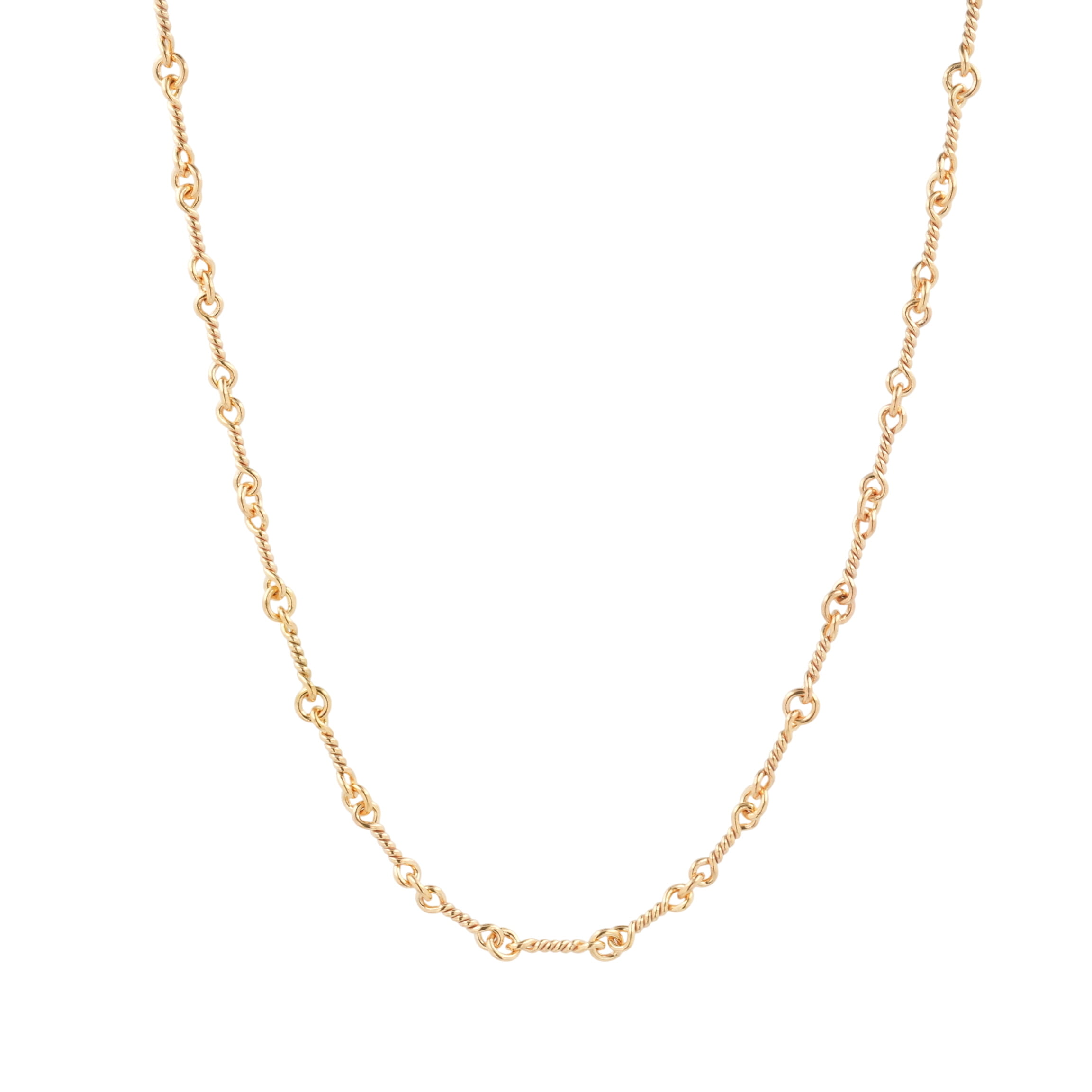 【マラソン中8%OFFクーポン！】クロムハーツ(chrome hearts) 22K ツイストチェーン 20インチ T20 NECK CHAIN 【ゴールドネックレス チェーン】
