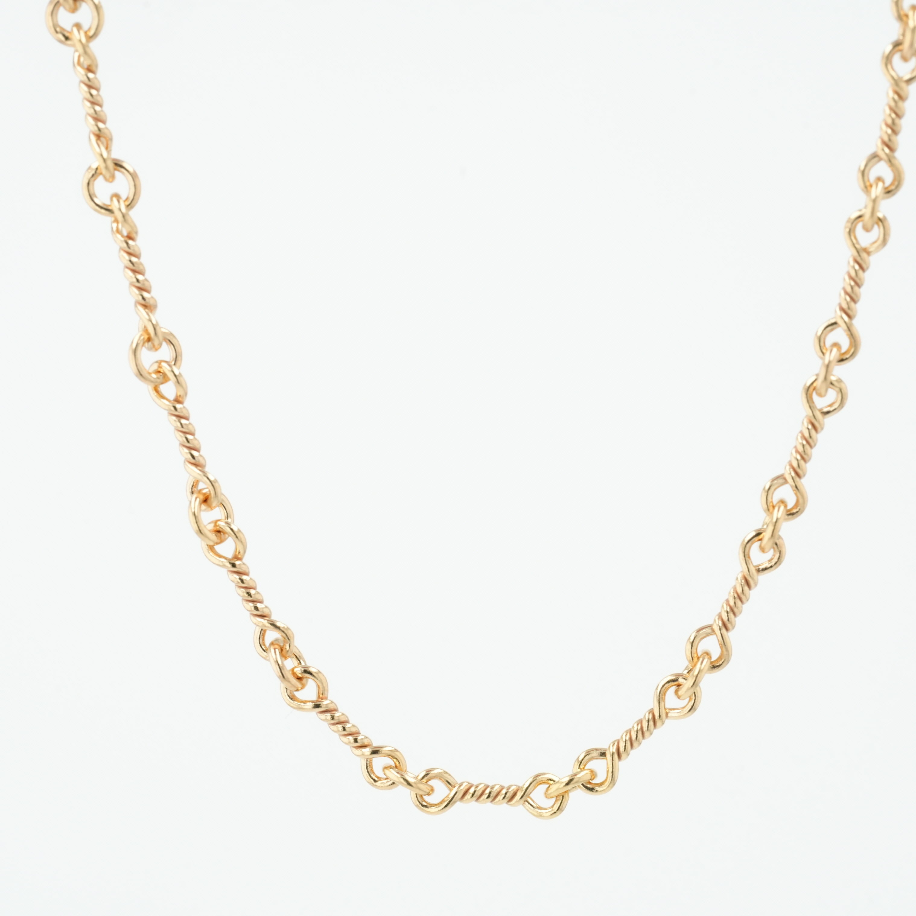 【マラソン中8%OFFクーポン！】クロムハーツ(chrome hearts) 22K ツイストチェーン 18インチ T18 NECK CHAIN 【ゴールドネックレス チェーン】 418,000円