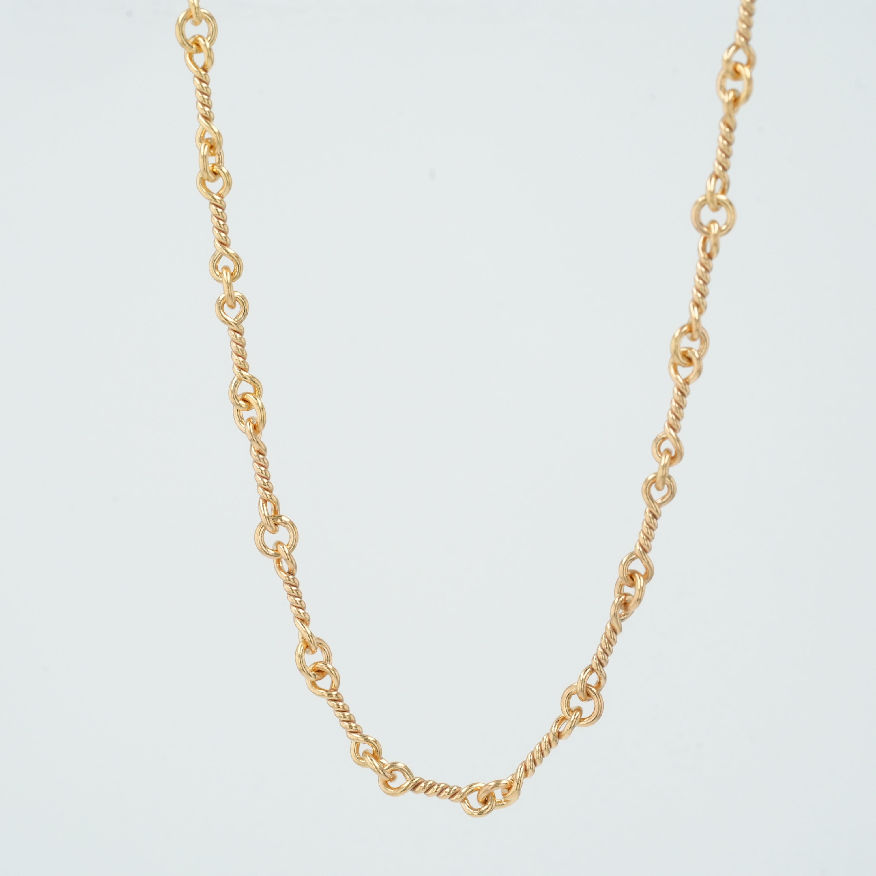 【マラソン中8%OFFクーポン！】クロムハーツ(chrome hearts) 22K ツイストチェーン 24インチ T24 NECK CHAIN 【ゴールドネックレス チェーン】