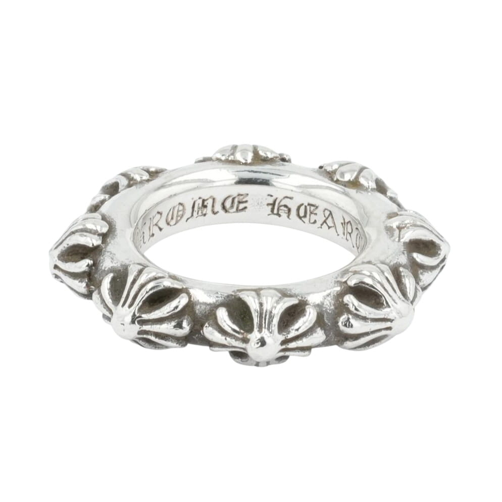 【マラソン中8%OFFクーポン!】クロムハーツ(chrome hearts) クロスバンド CROSS BAND【シルバーリング】 8号 中古