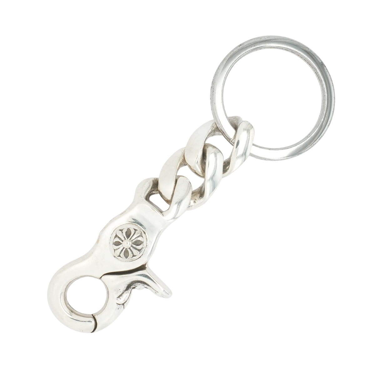【マラソン中8%OFFクーポン！】クロムハーツ(chrome hearts) クリップキーチェーン クラシックショート CLIP KEY CHAIN CLASSIC SHORT 【シルバーキーチェーン】 中古