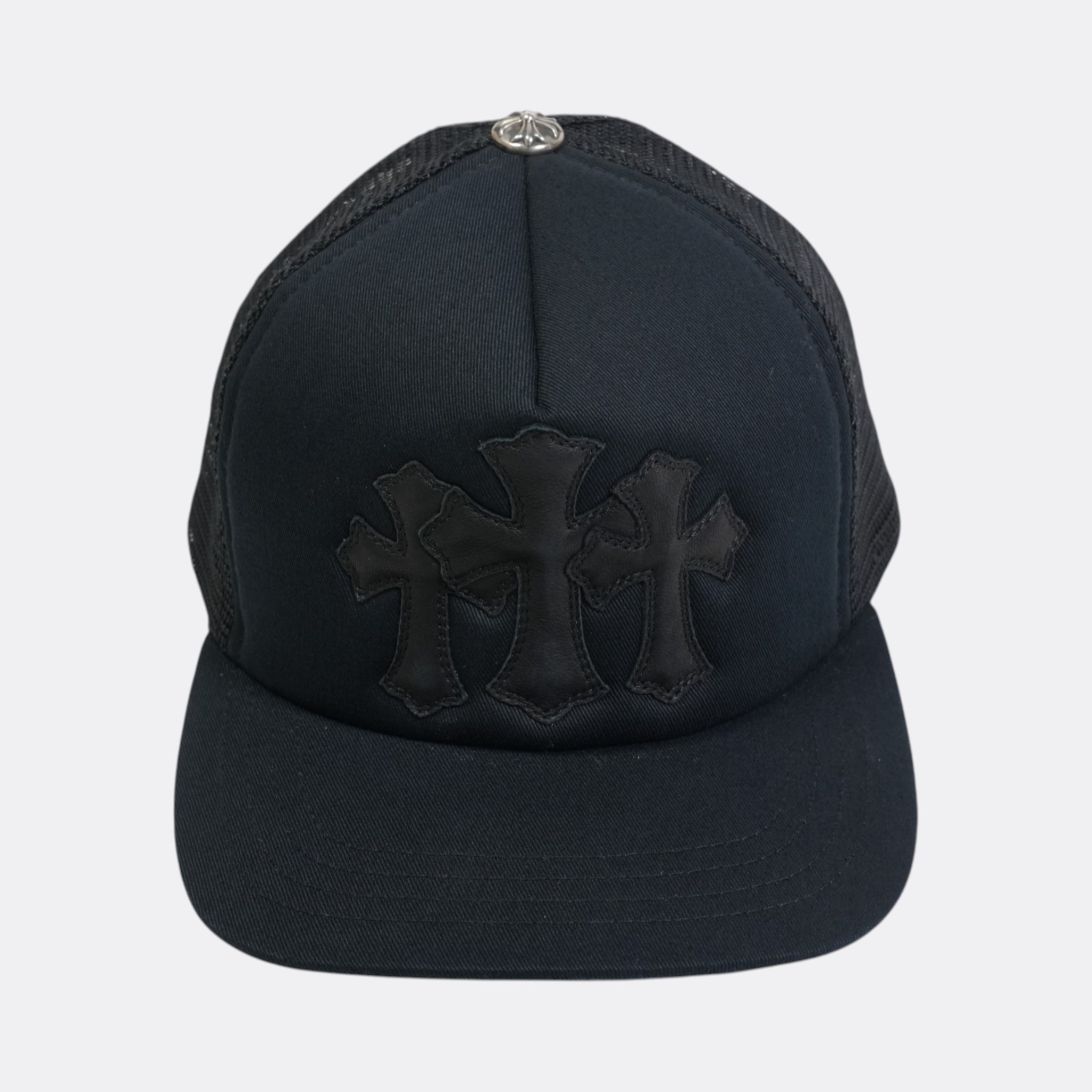 クロムハーツ(chrome hearts) 3クロスパッチ 【トラッカーキャップ/TRUCKER CAP】【ブラック】【新品】 SIZE:ONE