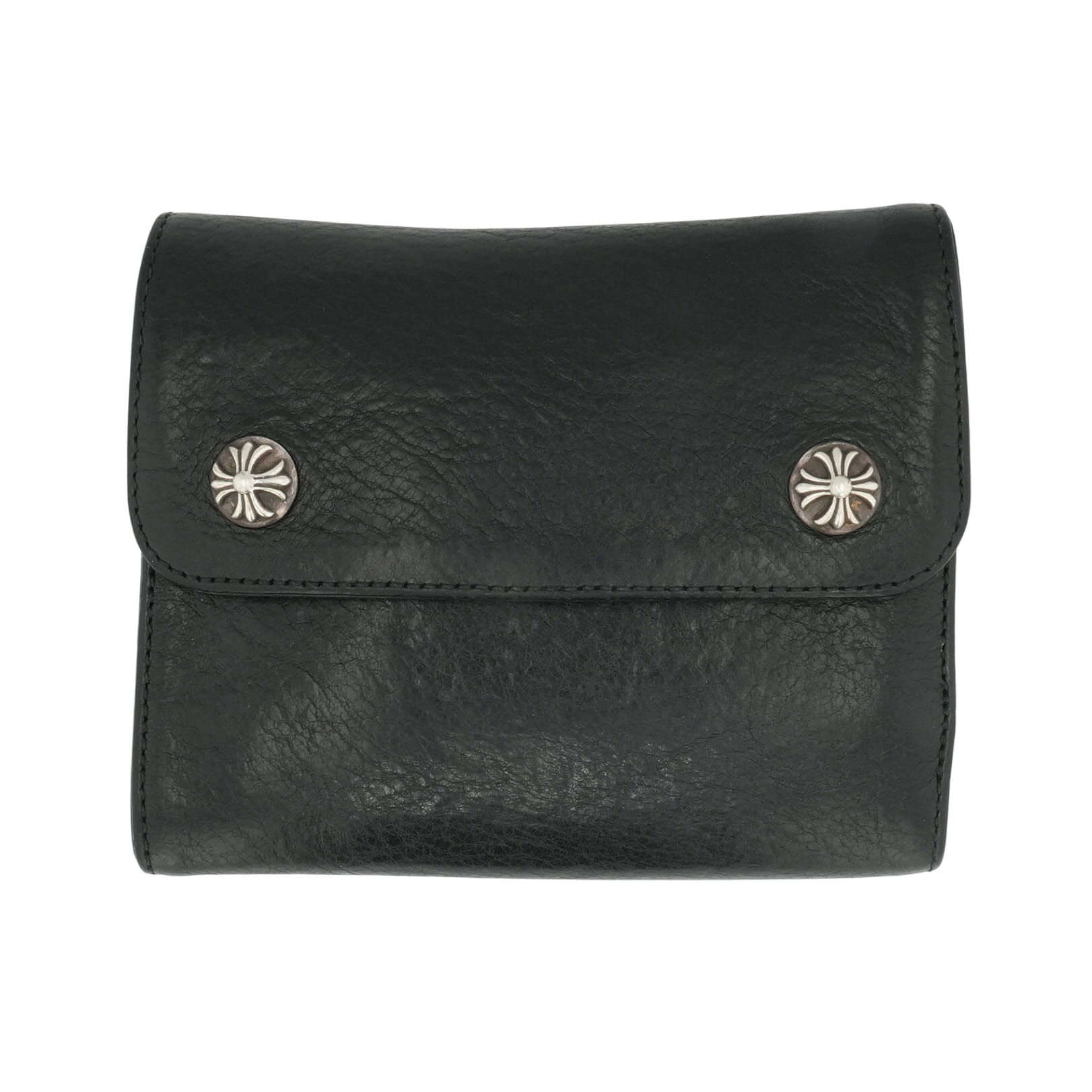 【マラソン中8%OFFクーポン！】クロムハーツ(chrome hearts) ウェーブミニ WAVE MINI 【シルバー折り財布】