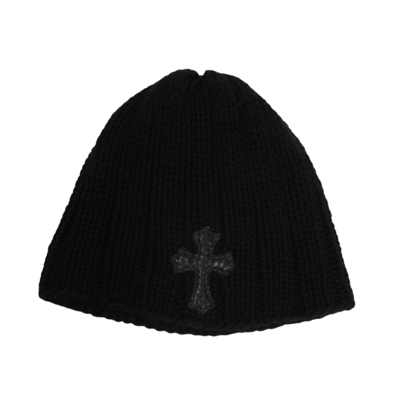 クロムハーツ(chrome hearts) はりつけ台継ぎ切れ付き添い人 クロスボール 【カシミール編み物帽/ビーニー】【黒いこと】 SIZE:ONE