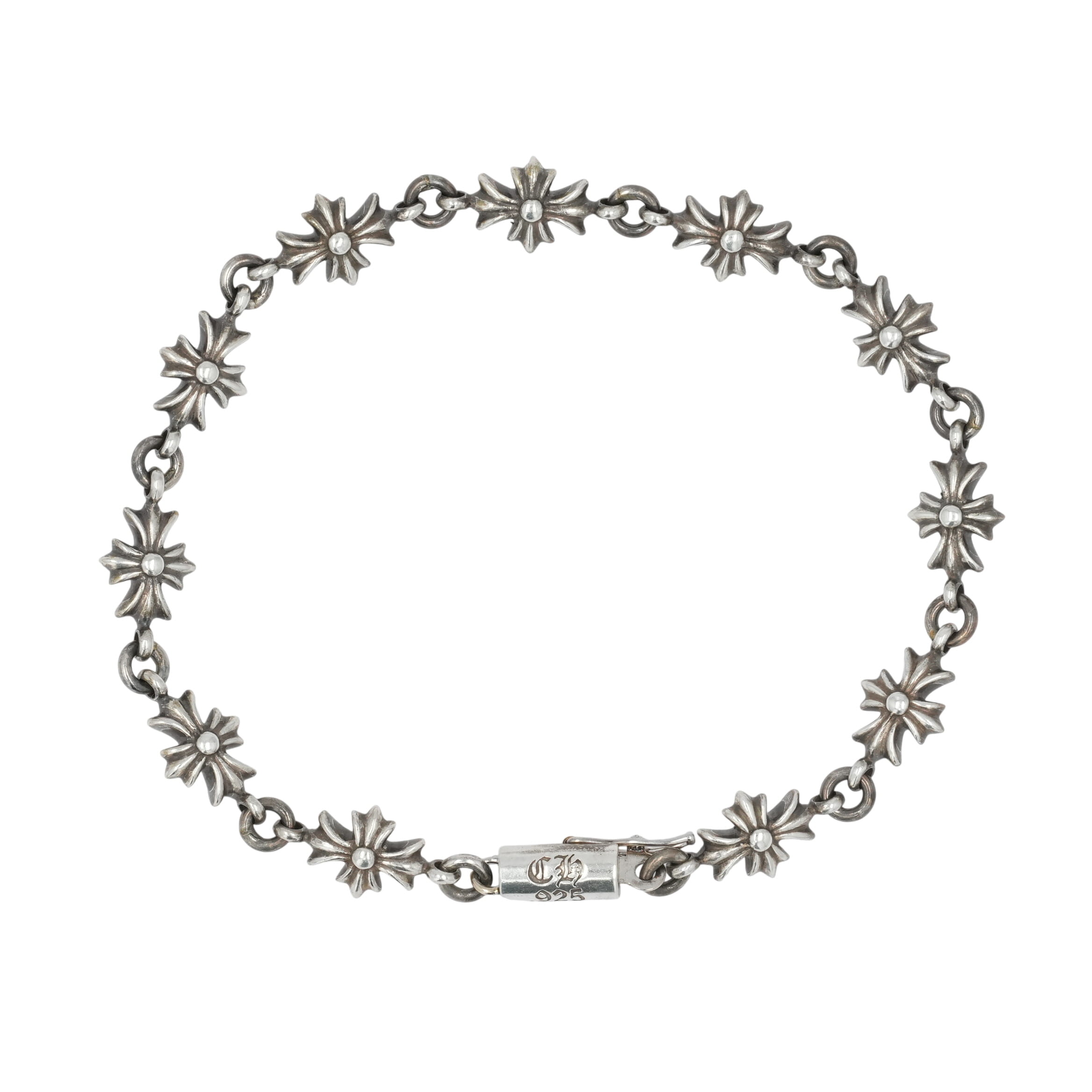 クロムハーツ(chrome hearts) タイニーE CHつけ加える TINY E CH PLUS 11LINK 【しろがね色腕輪】