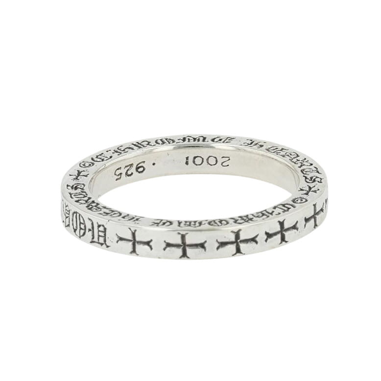 クロムハーツ CHROME HEARTS 21号 3粍 スペーサー ファックユー 3粍 SPACER FUCK YOU【しろがね色輪っか】 しろがね色925 メンズ レディース 一般受け 定め事品 中古