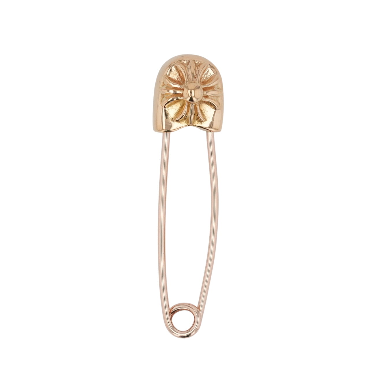 クロムハーツ(chrome hearts) 22K スモール セーフティいの一番 SML SAFETY PIN 【ゴールド首飾りいの一番 惹きつける】しろがね色925 メンズ レディース 一般受け 置き目品 中古