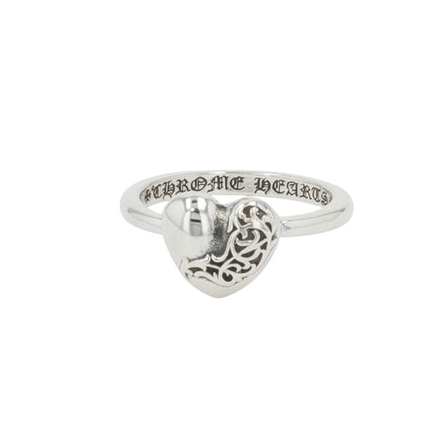 クロムハーツ(chrome hearts) 3号 バブルガムハート BUBBL GM HEART【しろがね色輪っか】添え物 しろがね色925 メンズ レディース 一般受け 定まり品 中古
