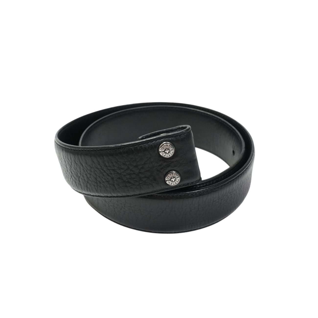 クロムハーツ(chrome hearts) スクロールラベルリベットストラップ SCROLL LABEL STRAP SIZE:30 【シルバーベルトストラップ】添え物 しろがね色925 メンズ レディース 一般受け 定まり品 中古