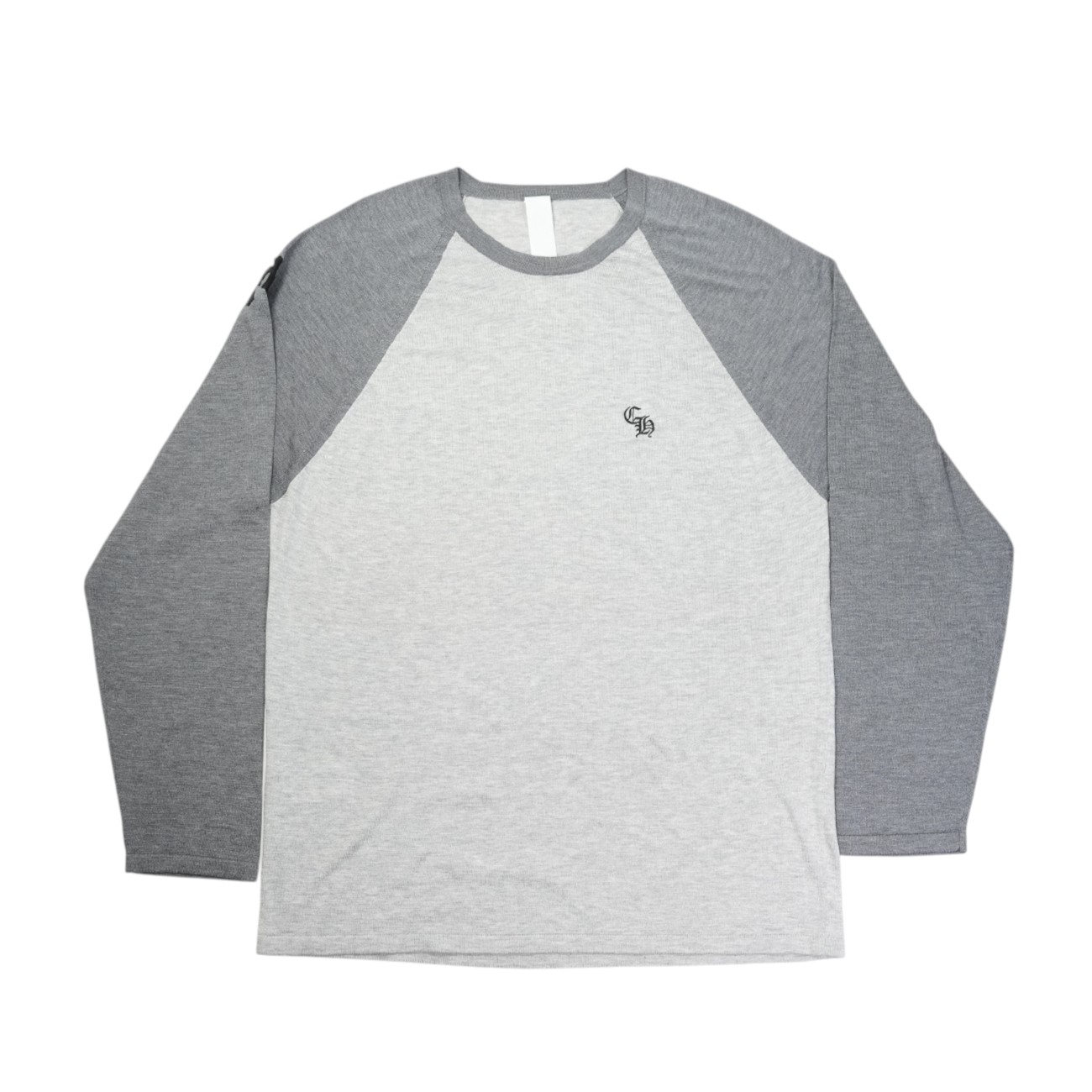 クロムハーツ(chrome hearts) クロスパッチ付き 【ラグランスリーブシルクカットソー】【グレー】 SIZE:L　アクセサリー シルバー925 メンズ レディース 人気 正規品 中古｜CORNER ONLINESTORE