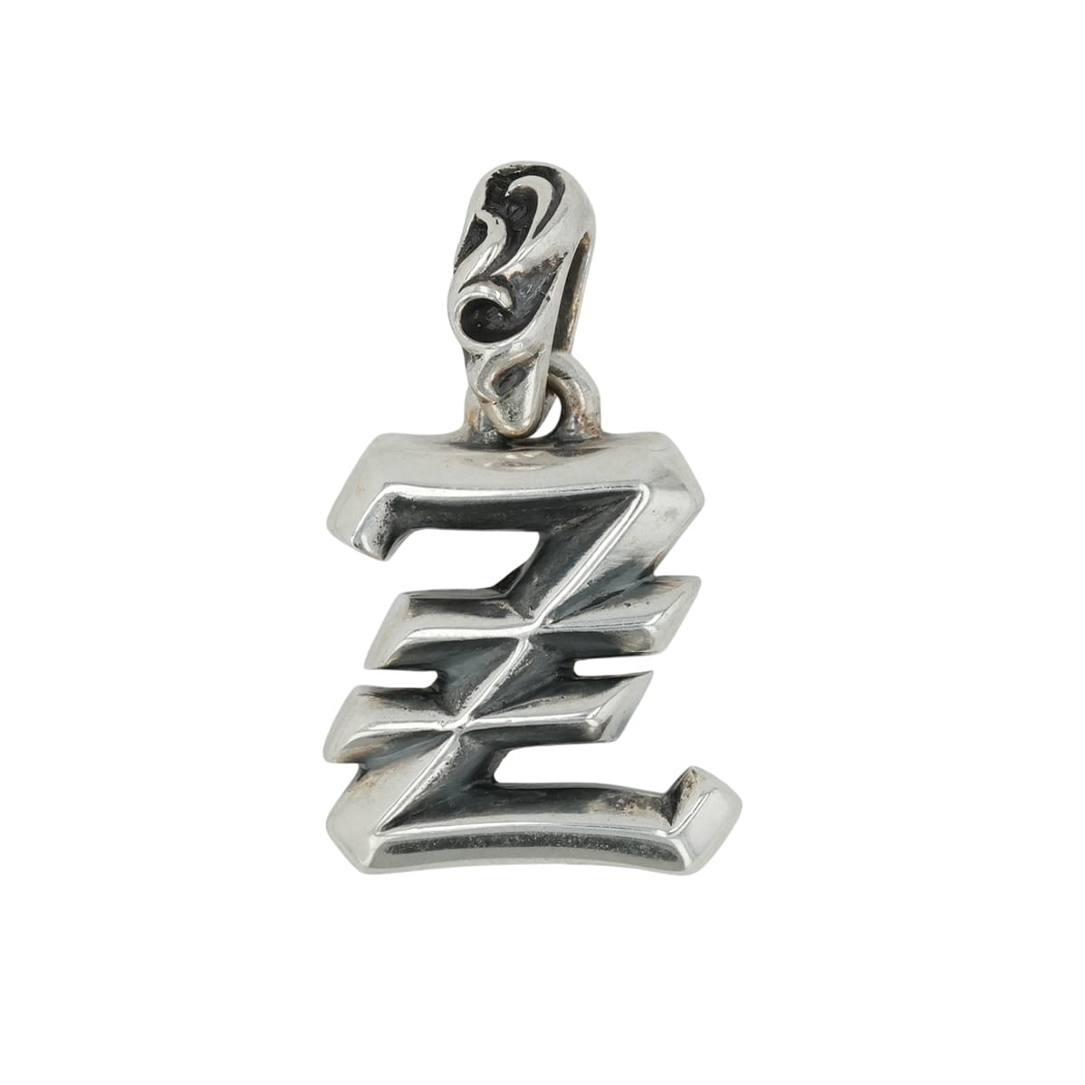 クロムハーツ(chrome hearts) クロムハーツ かしら文字引きつける 【Z】ALPHABETCHARM 【しろがね色首飾りとっ始め 引きつける】しろがね色925 メンズ レディース 一般受け 定め事品 中古
