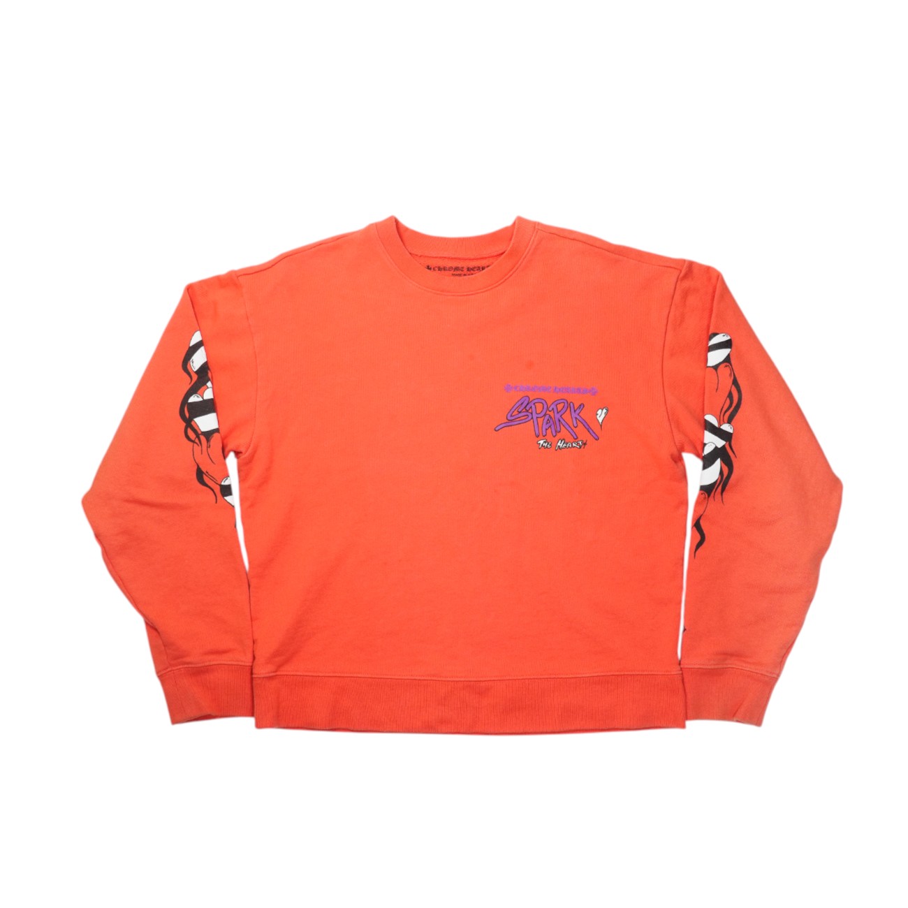 クロムハーツ(chrome hearts) PPO I WANT MORE NOT LESS刷り上げる 【汗水】【オレンジ色】 SIZE:S 付属物 しろがね色925 メンズ レディース 一般受け 定め事品 中古