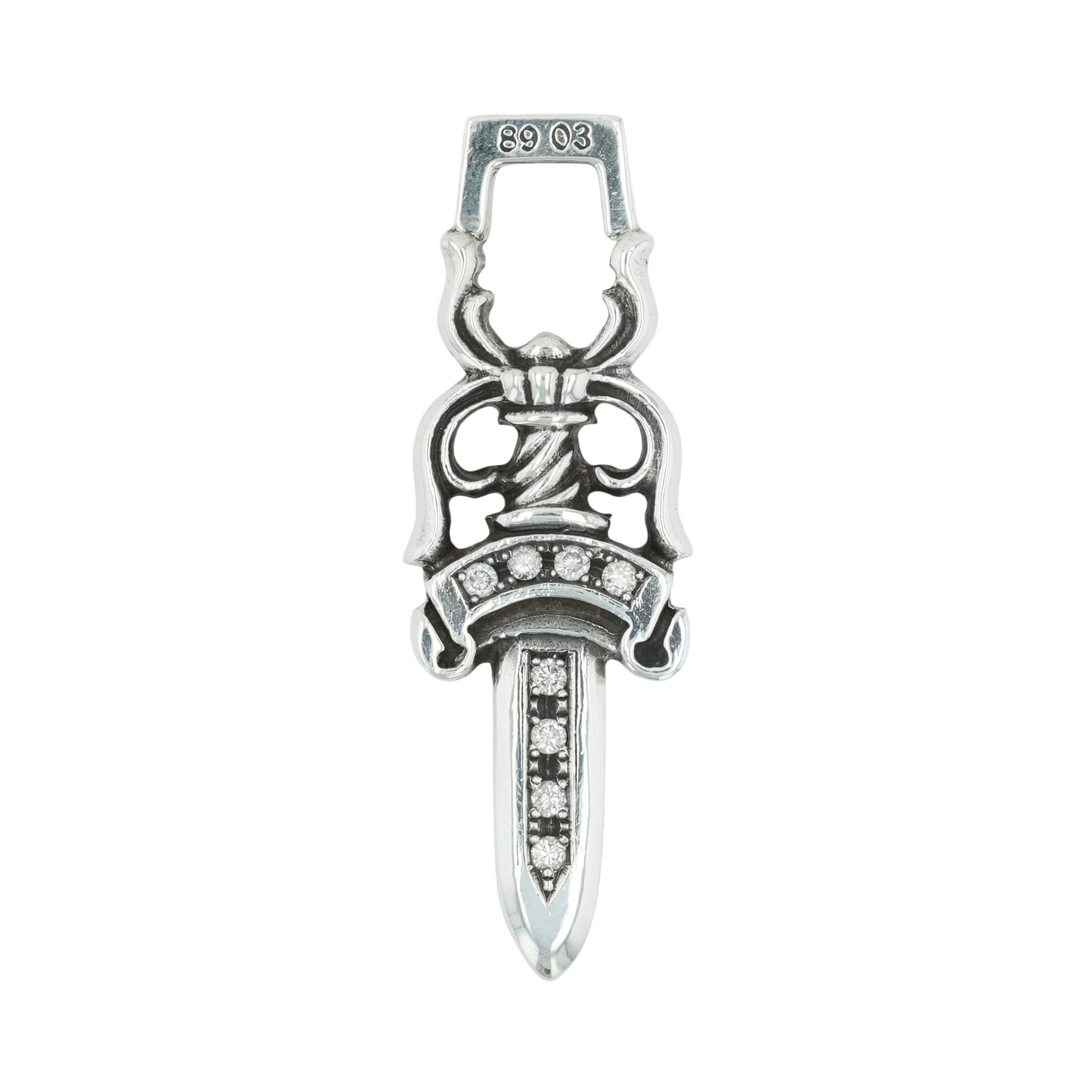 クロムハーツ(chrome hearts) No10 ダガー AF PAVE DIA ♯10DAGGER 【しろがね色首飾りいの一番 シャンデリヤアフター パヴェ 金剛石】 佩び物 しろがね色925 メンズ レディース 一般受け 置き目品 中古