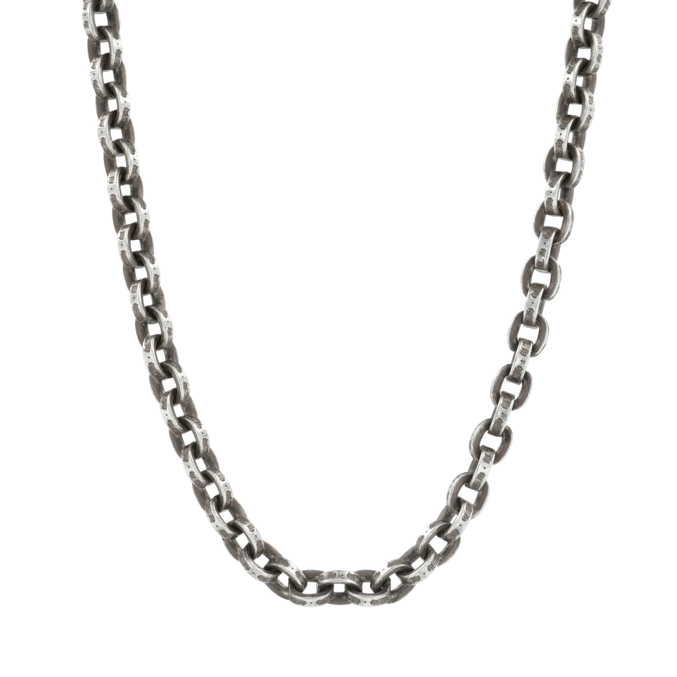 クロムハーツ(chrome hearts) 調査報告チェーン店 24in P24 PAPER CHAIN 【しろがね色首飾り チェーン店】 佩び物 しろがね色925 メンズ レディース 一般受け 置き目品 中古