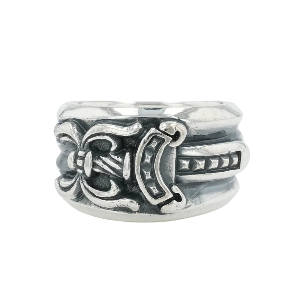 クロムハーツ(chrome hearts) 14号 ダガー DAGGER【しろがね色輪っか】歪みなりあり 佩び物 しろがね色925 メンズ レディース 一般受け 置き目品 中古