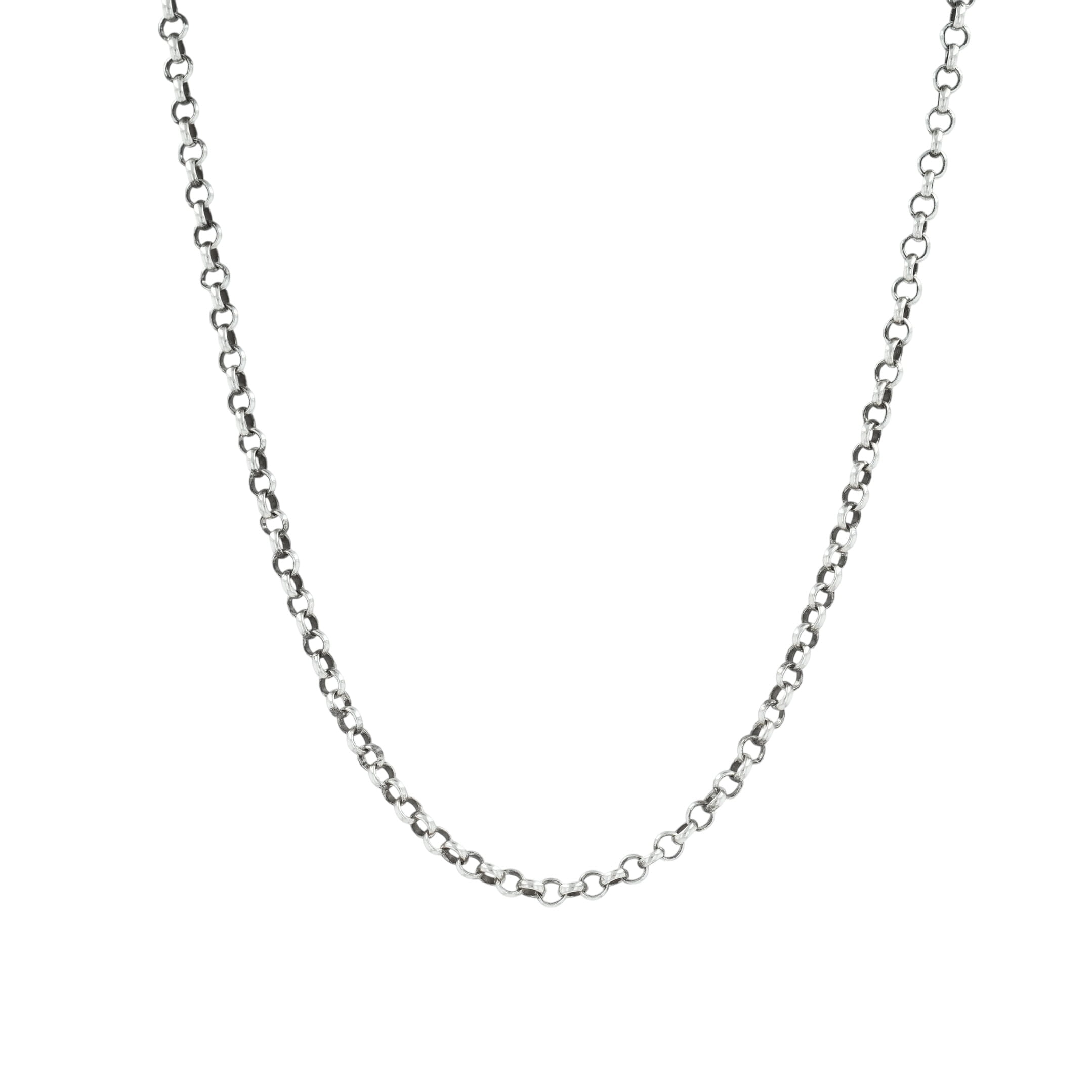 クロムハーツ(chrome hearts) ロールチェーン 16in R16 NECK CHAIN 【しろがね色首飾り チェーン店】 佩び物 しろがね色925 メンズ レディース 一般受け 置き目品 中古