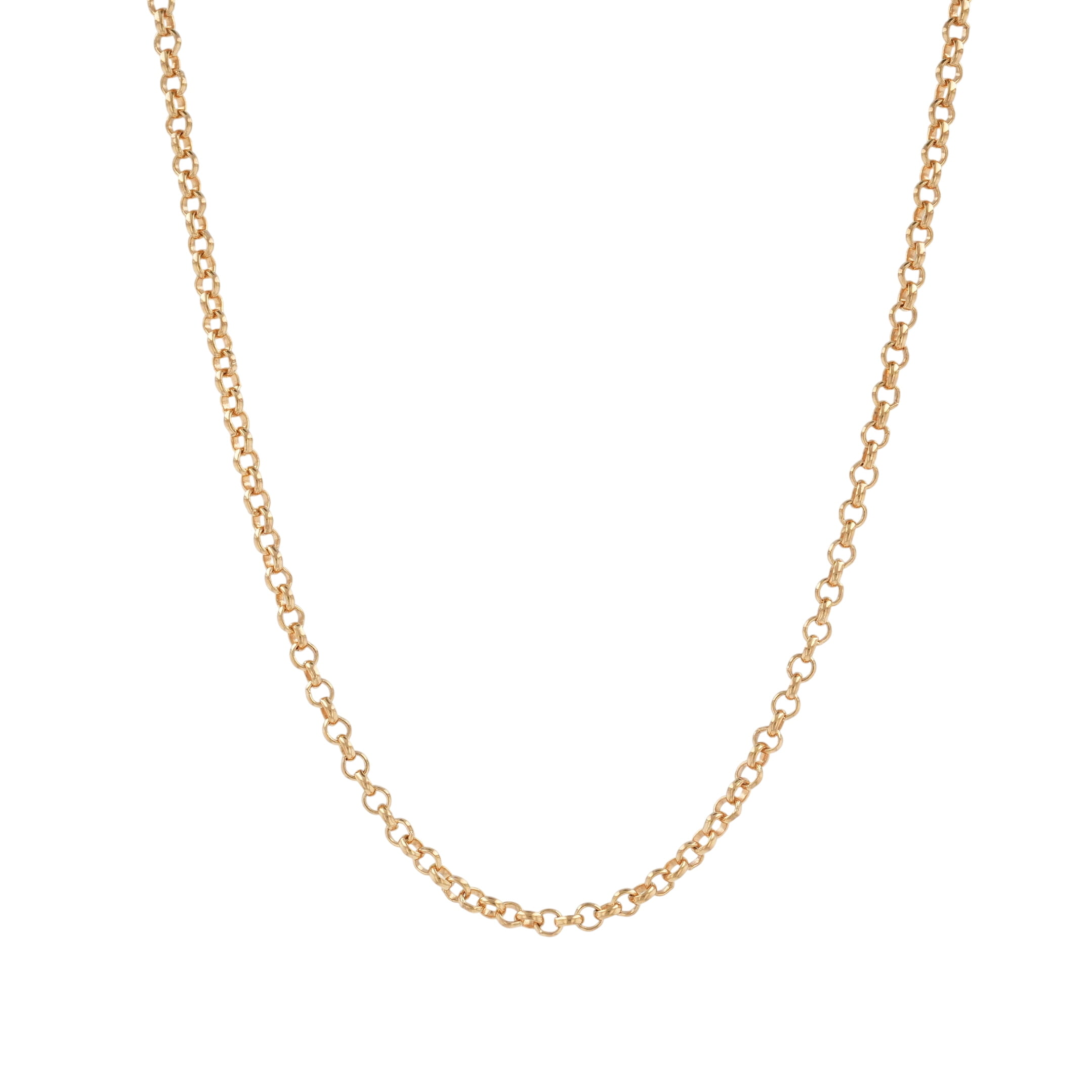 クロムハーツ(chrome hearts) 22K ロールチェーン 18in R18 NECK CHAIN 【ゴールド首飾り チェーン店】 付属品 しろがね色925 メンズ レディース 一般受け 定まり品 中古