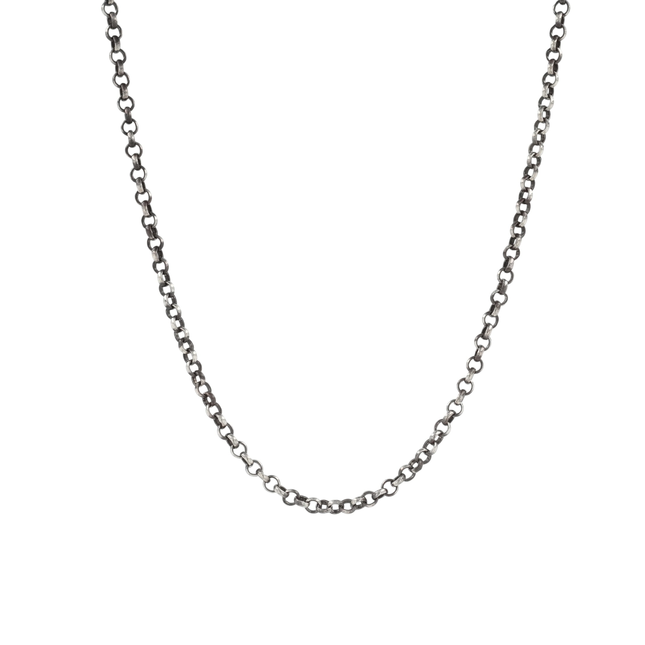 クロムハーツ(chrome hearts) ロールチェーン 16in R16 NECK CHAIN 【しろがね色首飾り チェーン店】 佩び物 しろがね色925 メンズ レディース 一般受け 置き目品 中古
