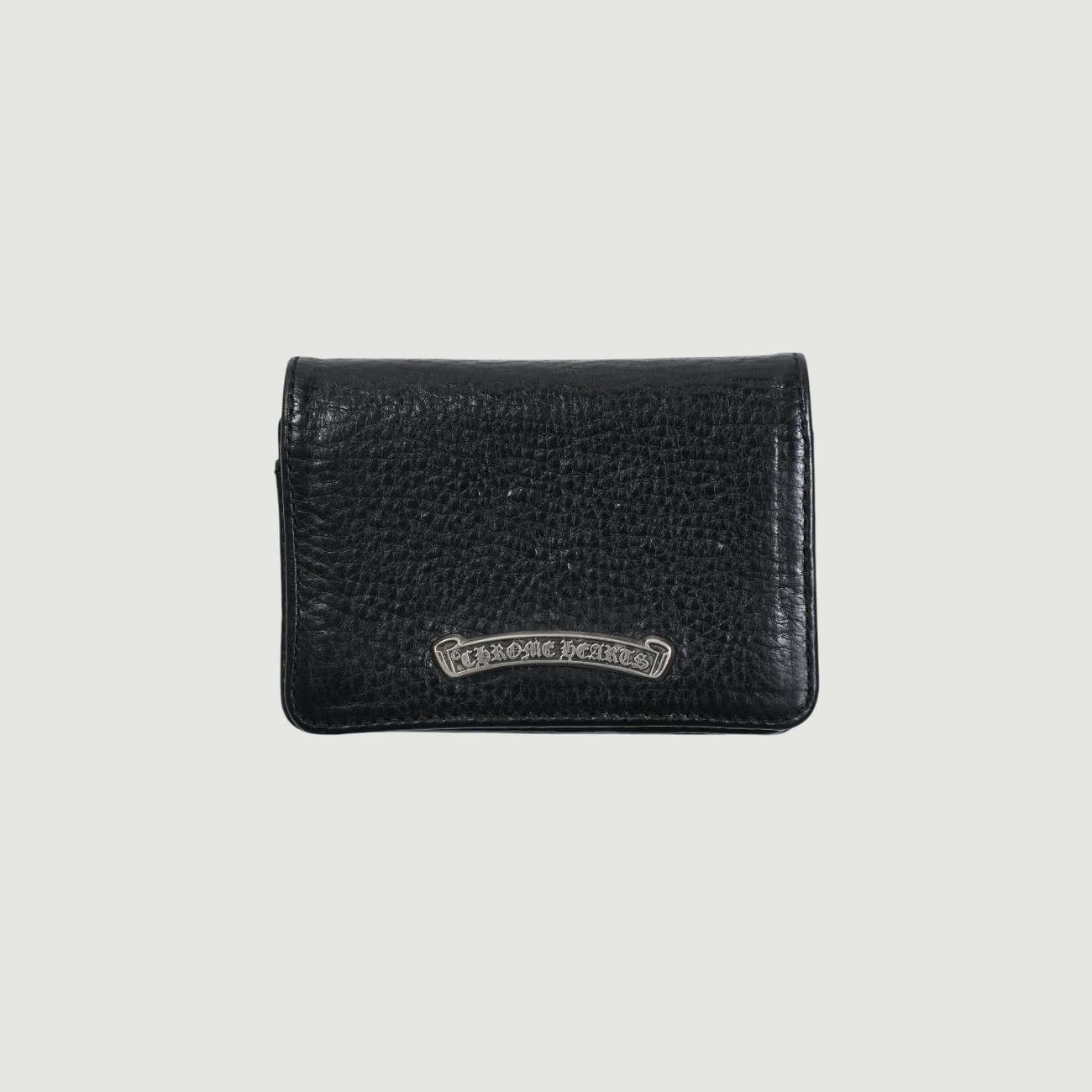 クロムハーツ(chrome hearts) 3ポケットカードケース 3 POKET CARD CASE 【なめし革名刺入れ 通り手形入れもの】 佩び物 しろがね色925 メンズ レディース 一般受け 置き目品 中古