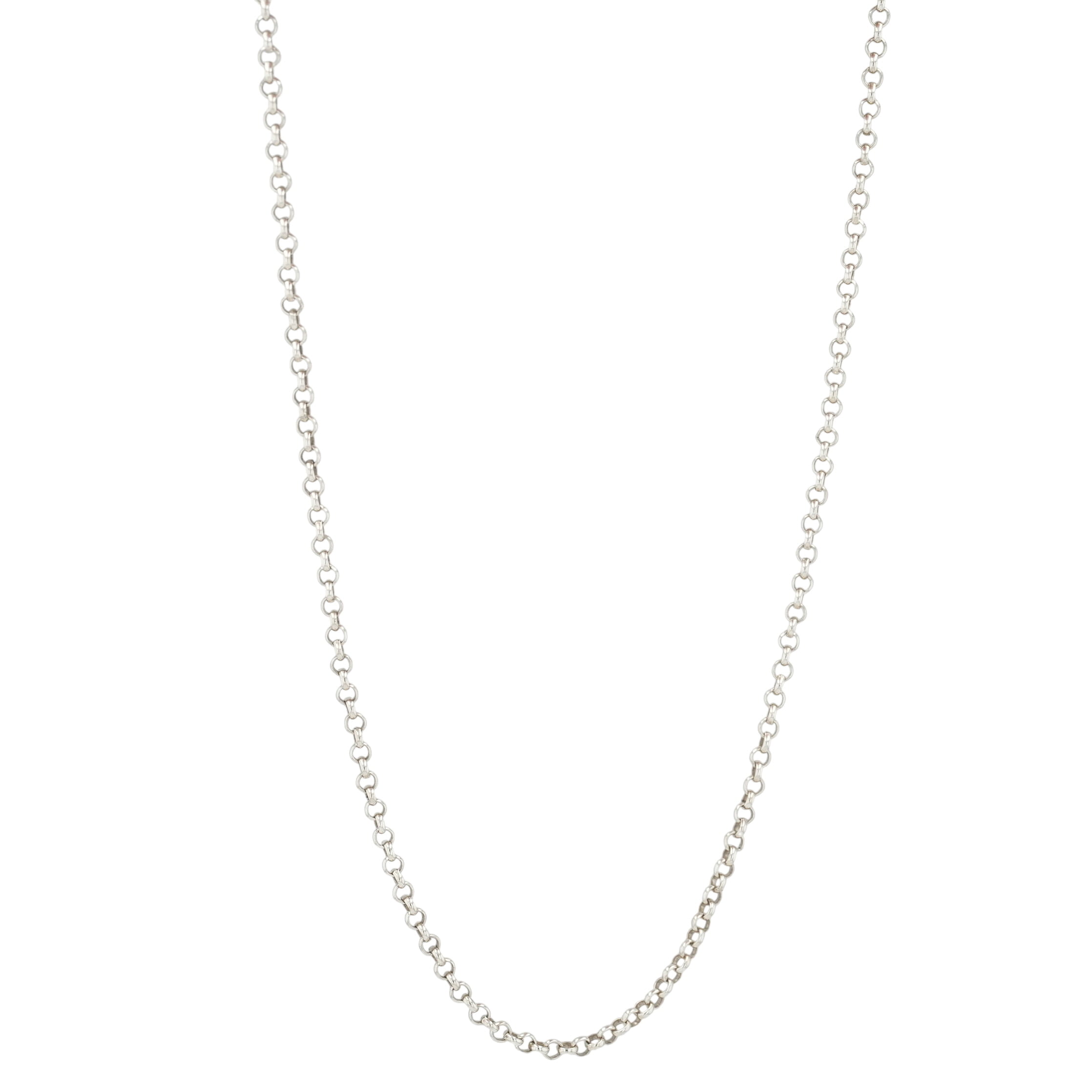 クロムハーツ(chrome hearts) ロールチェーン 16in R16 NECK CHAIN 【しろがね色首飾り チェーン店】 佩び物 しろがね色925 メンズ レディース 一般受け 置き目品 中古