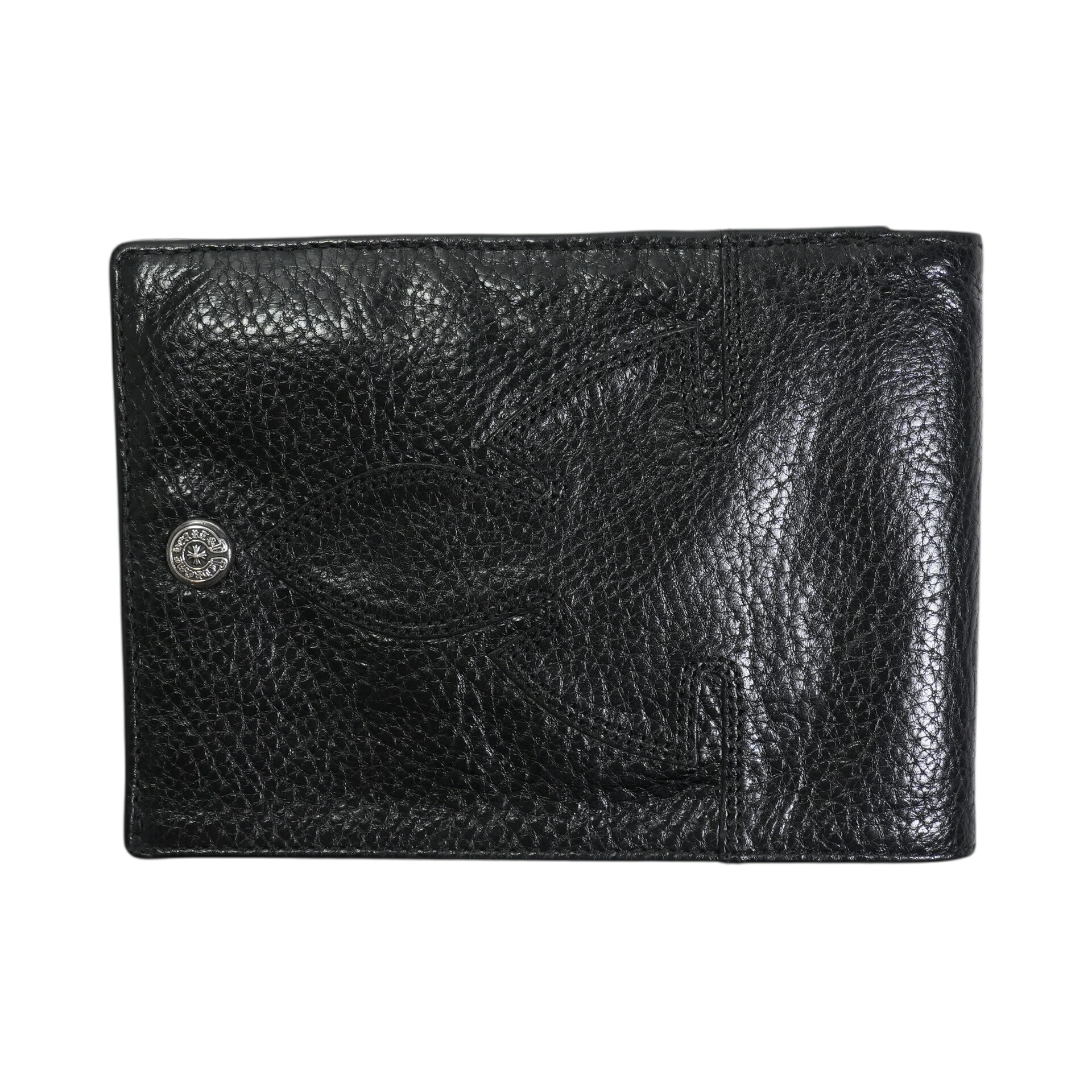 クロムハーツ(chrome hearts) AINT NOTHIN 2 DO フレアニーホースシューボタン】しろがね色折り札入れ】 佩び物 しろがね色925 メンズ レディース 一般受け 置き目品 中古