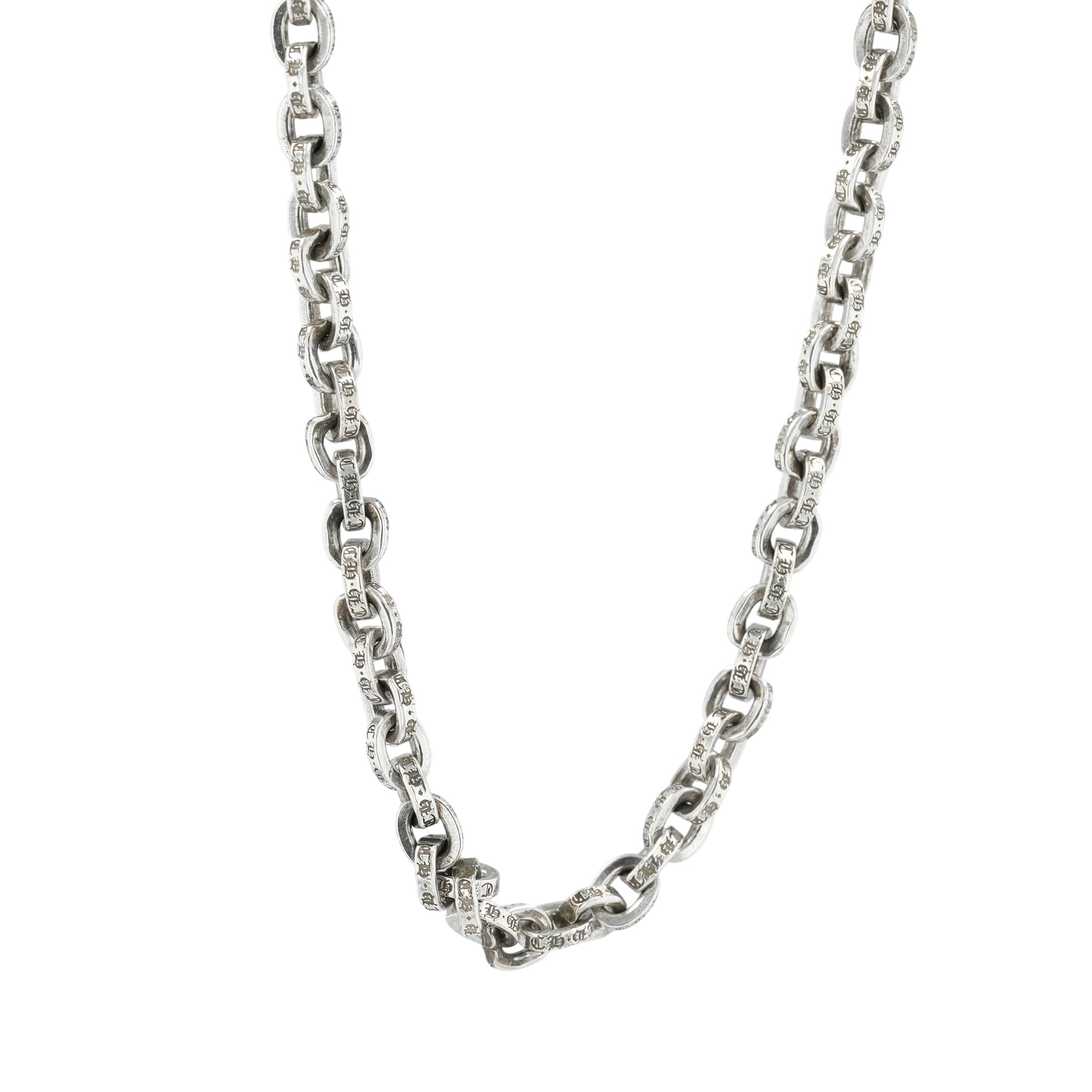 クロムハーツ(chrome hearts) 調査報告チェーン店 20in P20PAPER CHAIN 【しろがね色首飾り チェーン店】 佩び物 しろがね色925 メンズ レディース 一般受け 置き目品 中古