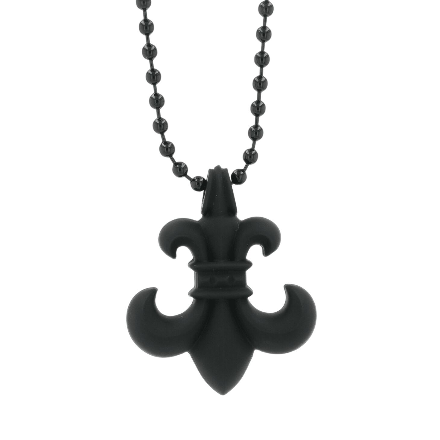クロムハーツ(chrome hearts) 思われ人BS太陽フレア RUBBER BS FLUER 【ケイ素樹脂首飾りいの一番 シャンデリヤ】 佩び物 しろがね色925 メンズ レディース 一般受け 置き目品 中古