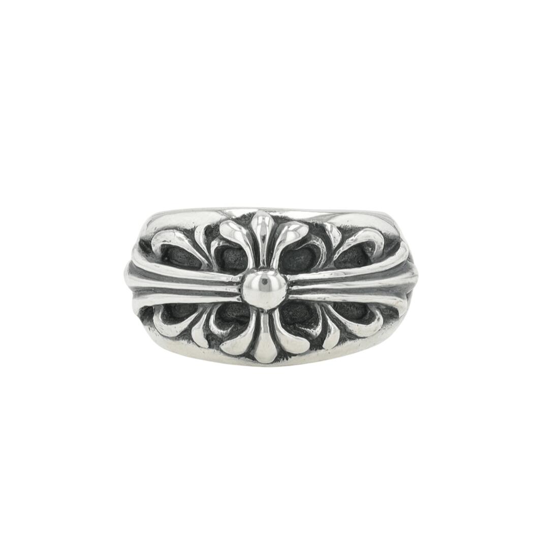 クロムハーツ(chrome hearts) 20号 フローラルクロス FLORAL CROSS【シルバーリング】アクセサリー シルバー925 メンズ レディース 人気 正規品 中古|CORNER ONLINESTORE