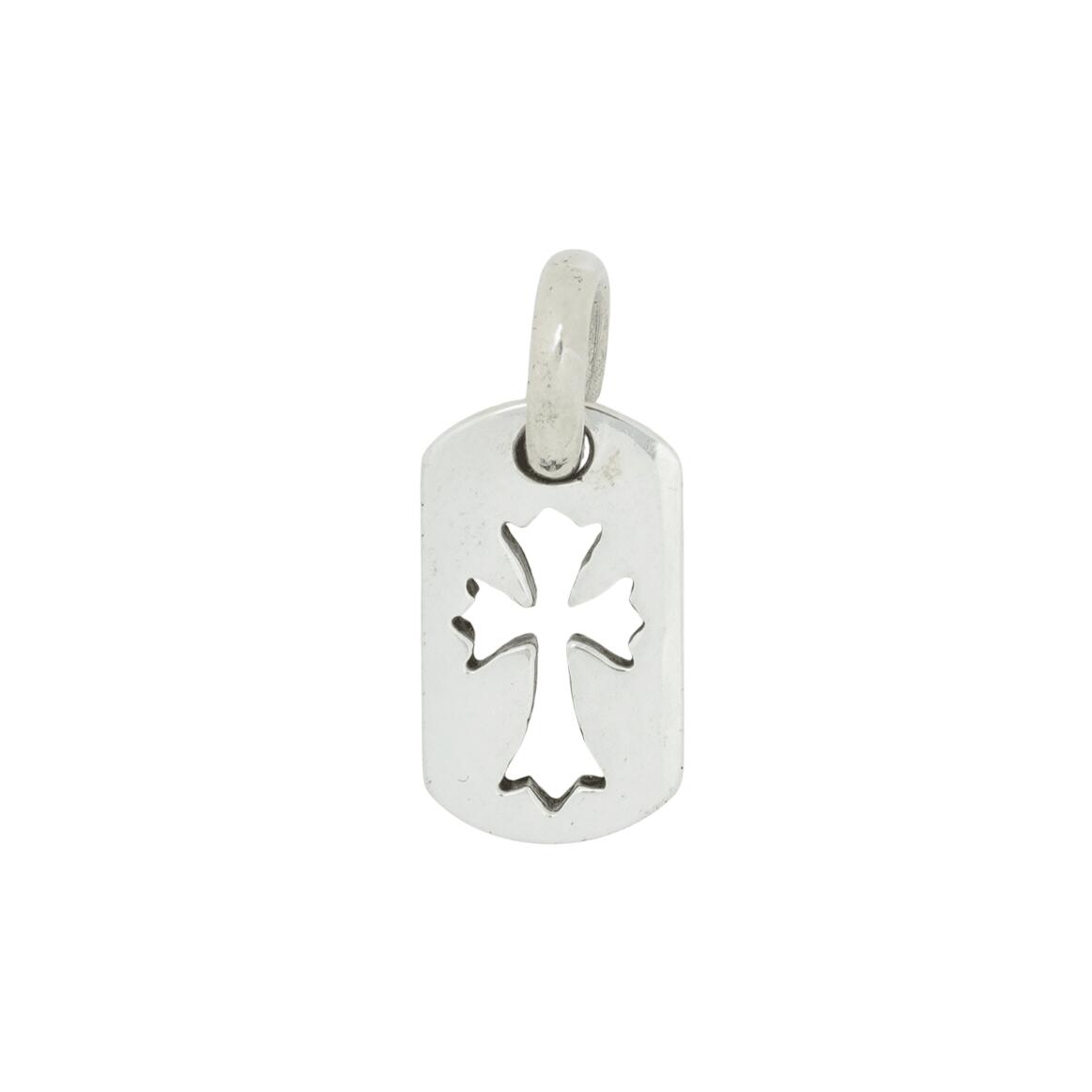クロムハーツ(chrome hearts) タイニーカットアウトクロス ドッグタグ TINY CO CROSS DOG TAG 【シルバーネックレストップ チャーム】アクセサリー シルバー925 メンズ レディース 人気 正規品 中古｜CORNER ONLINESTORE