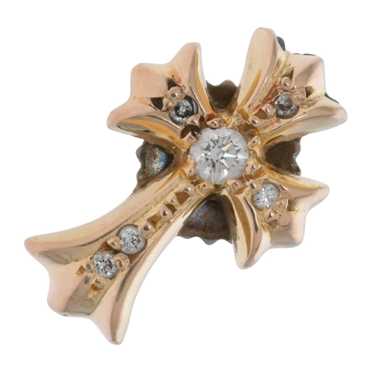 インボイス原本 CHROMEHEARTS　CHプラススタッドピアス1Pダイヤ クロムハーツCHプラススタッドwithダイヤモンド（ピアス