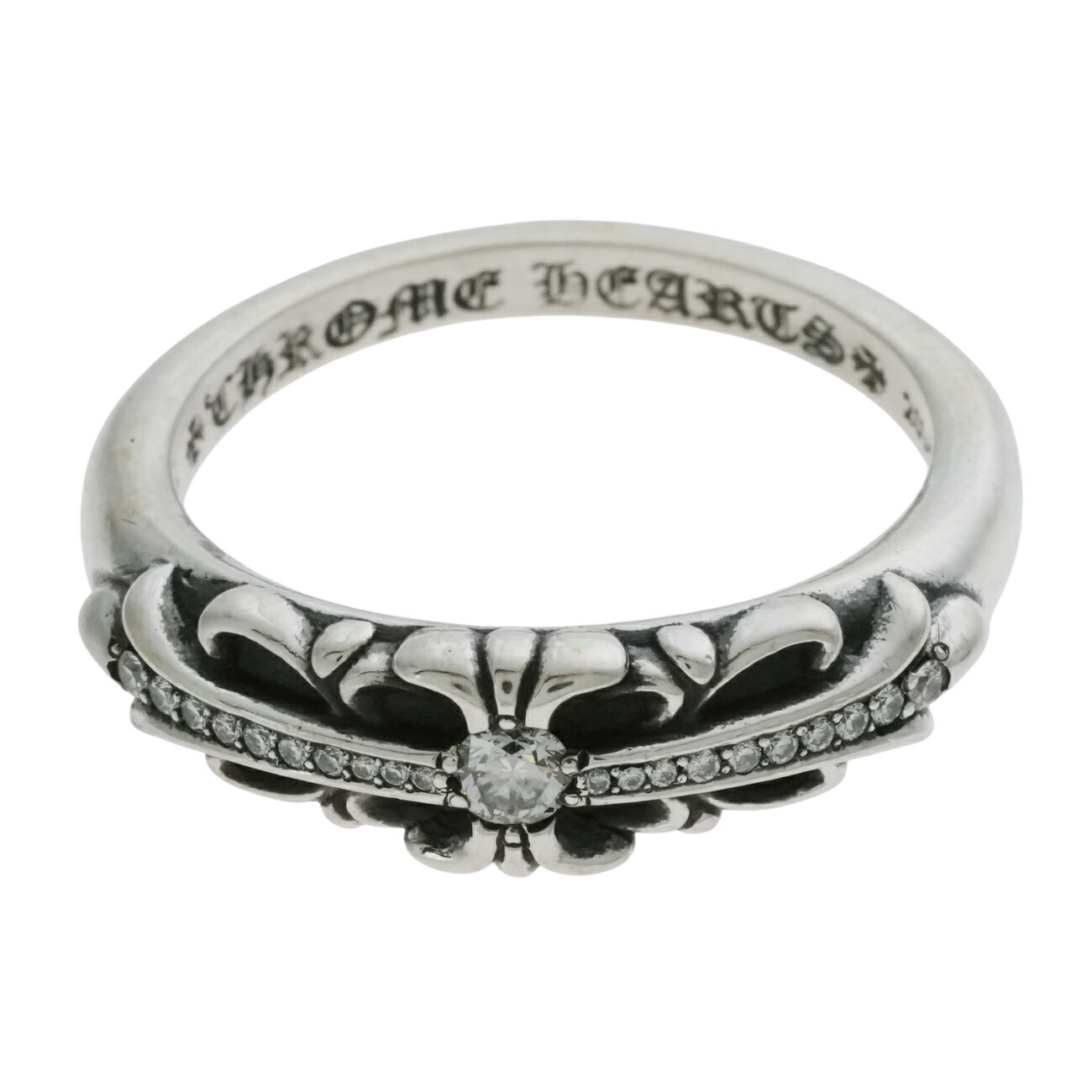 【新品】クロムハーツ ベイビークラシックフローラルクロスリング シルバー 18号 CHROME HEARTS(クロムハーツ) BABY CLASSIC ベイビークラシック