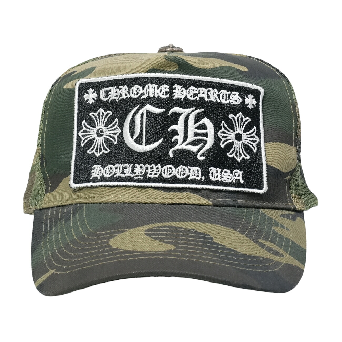 クロムハーツCH刺繍メッシュトラッカーキャップクロスボール付クロムハーツ CHROME HEARTS クロムハーツ TRUCKER CAP トラッカーキャップ CH