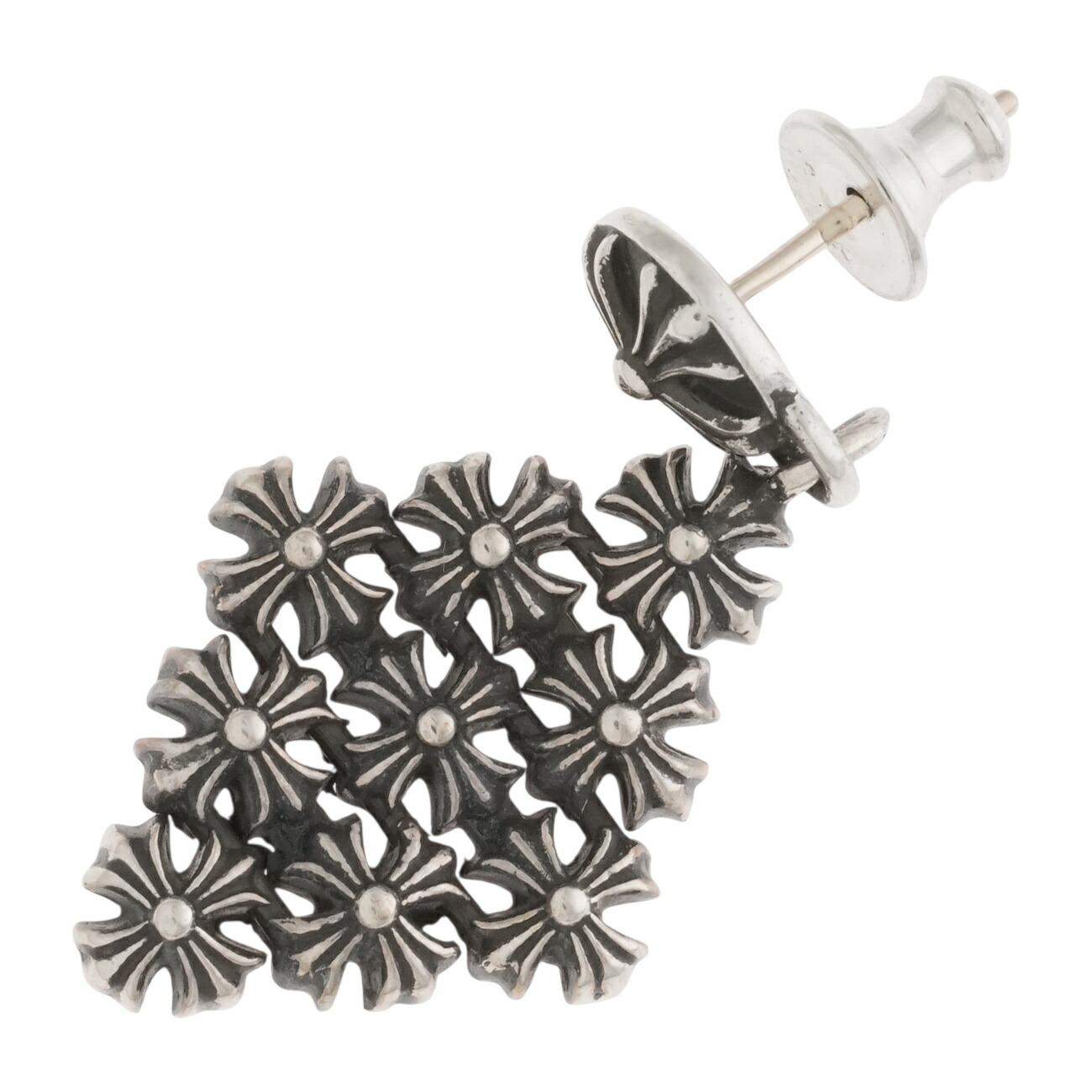 【マラソン中8%OFFクーポン！】クロムハーツ CHROME HEARTS チェーンメイル CHAIN MAIL 【シルバーピアス】 インボイス付き アクセサリー シルバー925 メンズ レディース 人気 正規品 中古