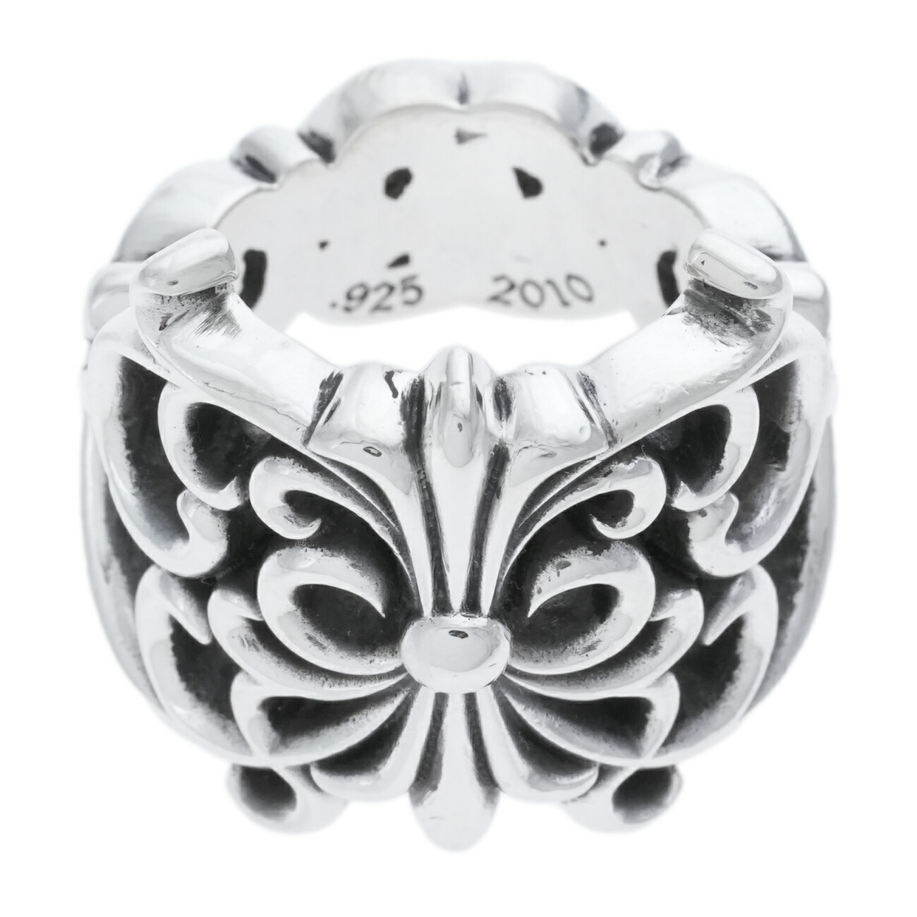 クロムハーツ　リング　17号 17号 CHROME HEARTS ダブルナローヴァインバンドリング シルバー