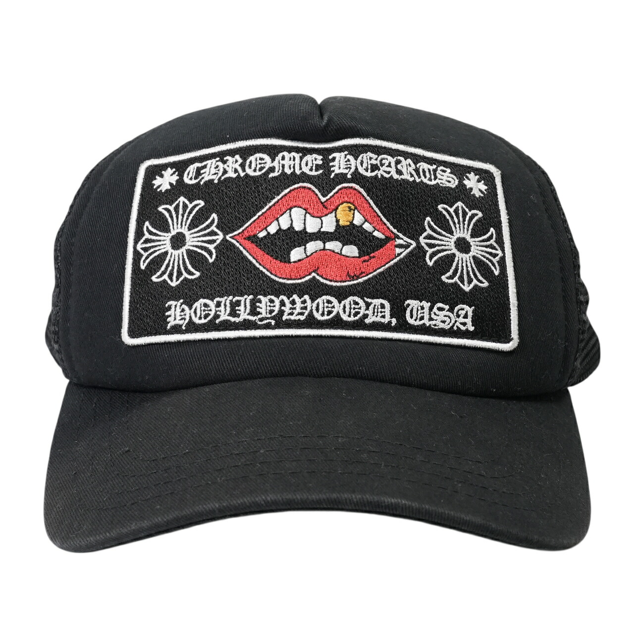 CHROME HEARTS クロムハーツ キャップ　TRUCKER CAP クロムハーツトラッカーキャップキングタコCHスクロールブラック