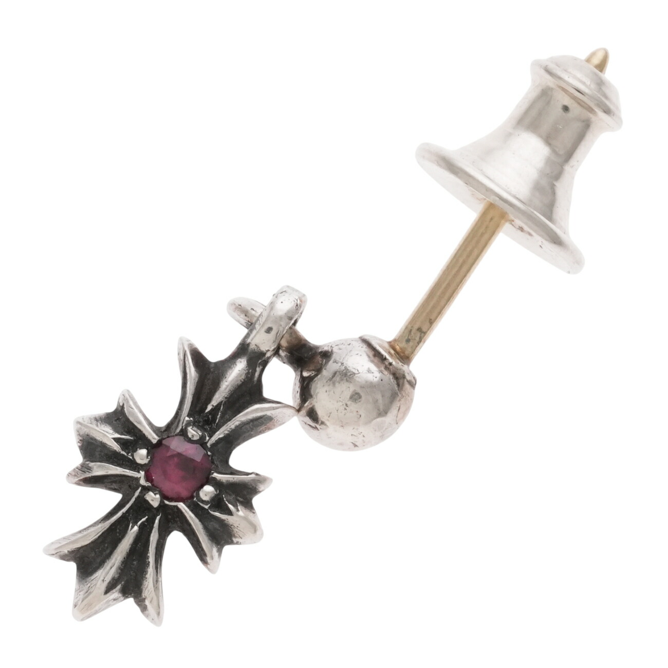 ChromeHearsクロムハーツ タイニースター ピアスオールドクロム90年代 クロムハーツタイニースタードロップイヤリング（ピアス