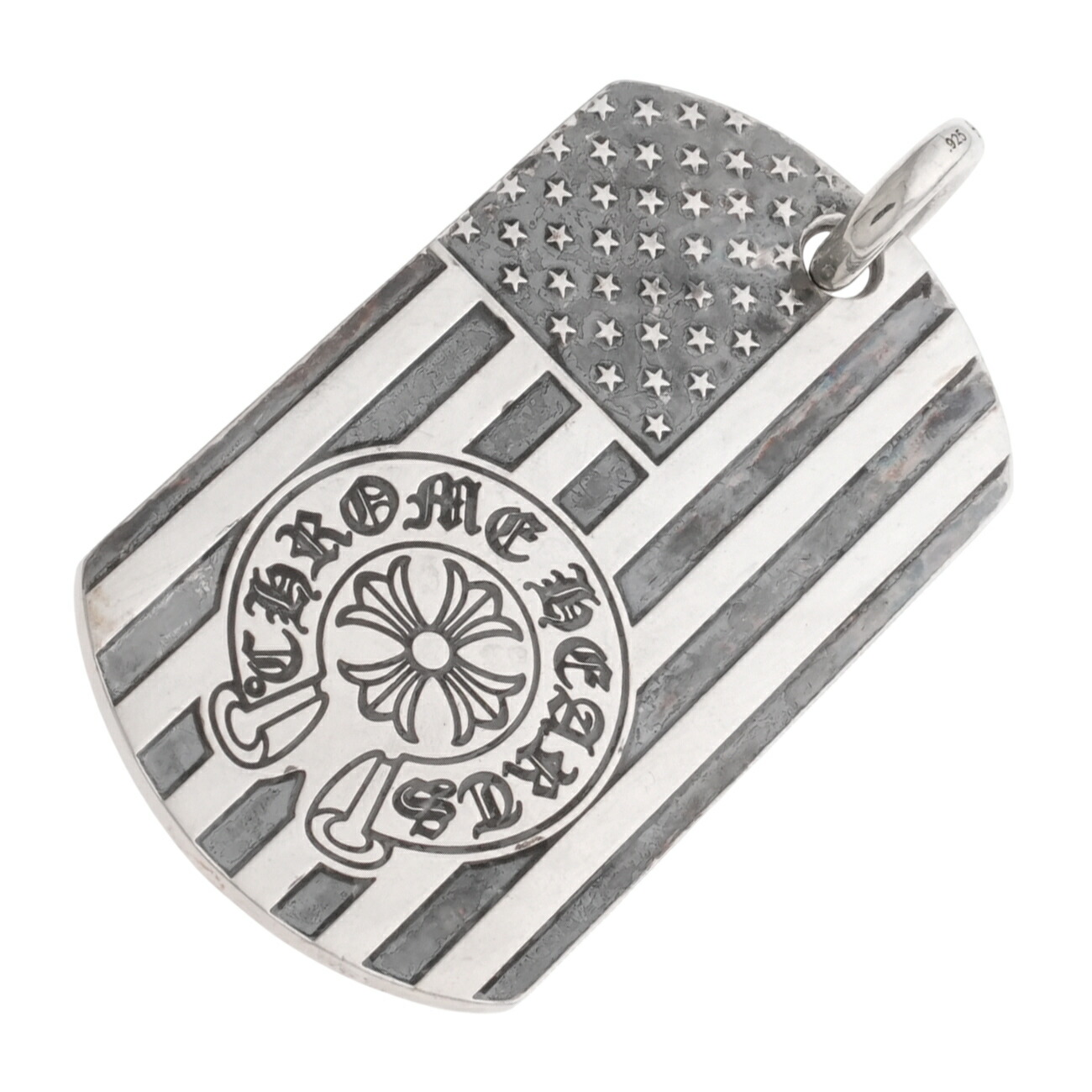 CHROME HEARTS クロムハーツ　レイズドセメタリードッグタグ クロムハーツレイズドセメタリークロスドッグタグ(スモール