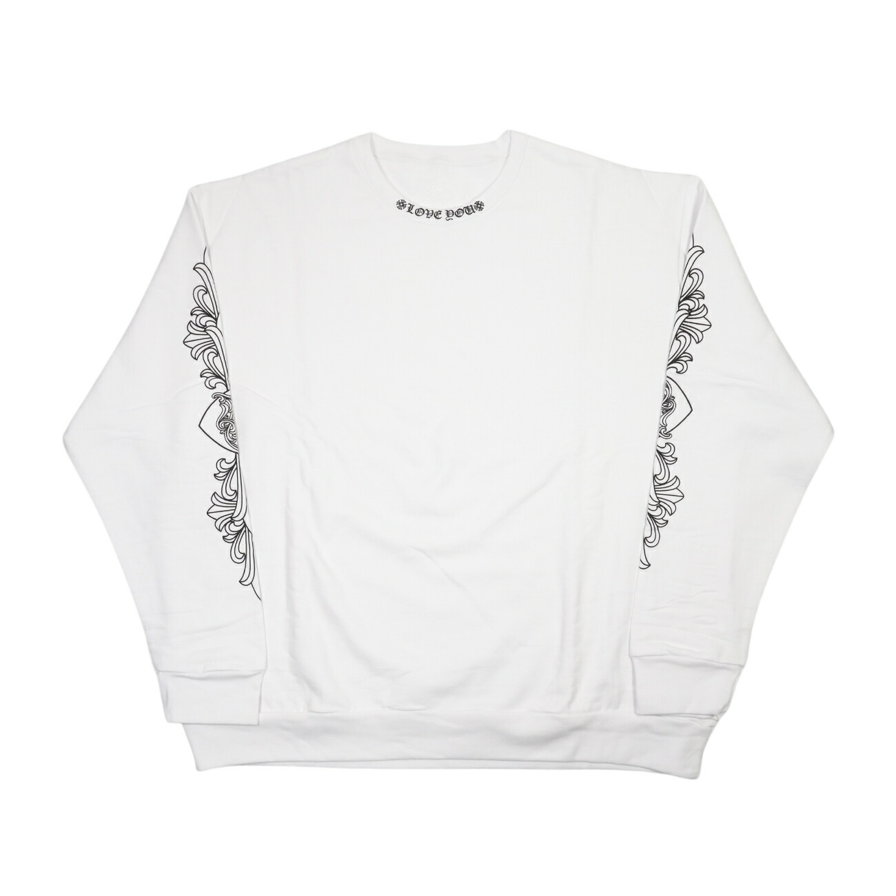 CHROME HEARTS クロムハーツ CREW Sweatshirt CHROME HEARTS(クロムハーツ) LOVE YOU CREW SWTSHRT 袖フローラル